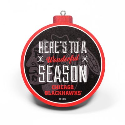 YouTheFan NHL Chicago Blackhawks 3D Logo Series Ornaments