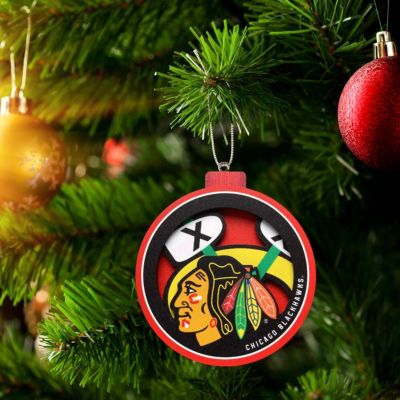 YouTheFan NHL Chicago Blackhawks 3D Logo Series Ornaments