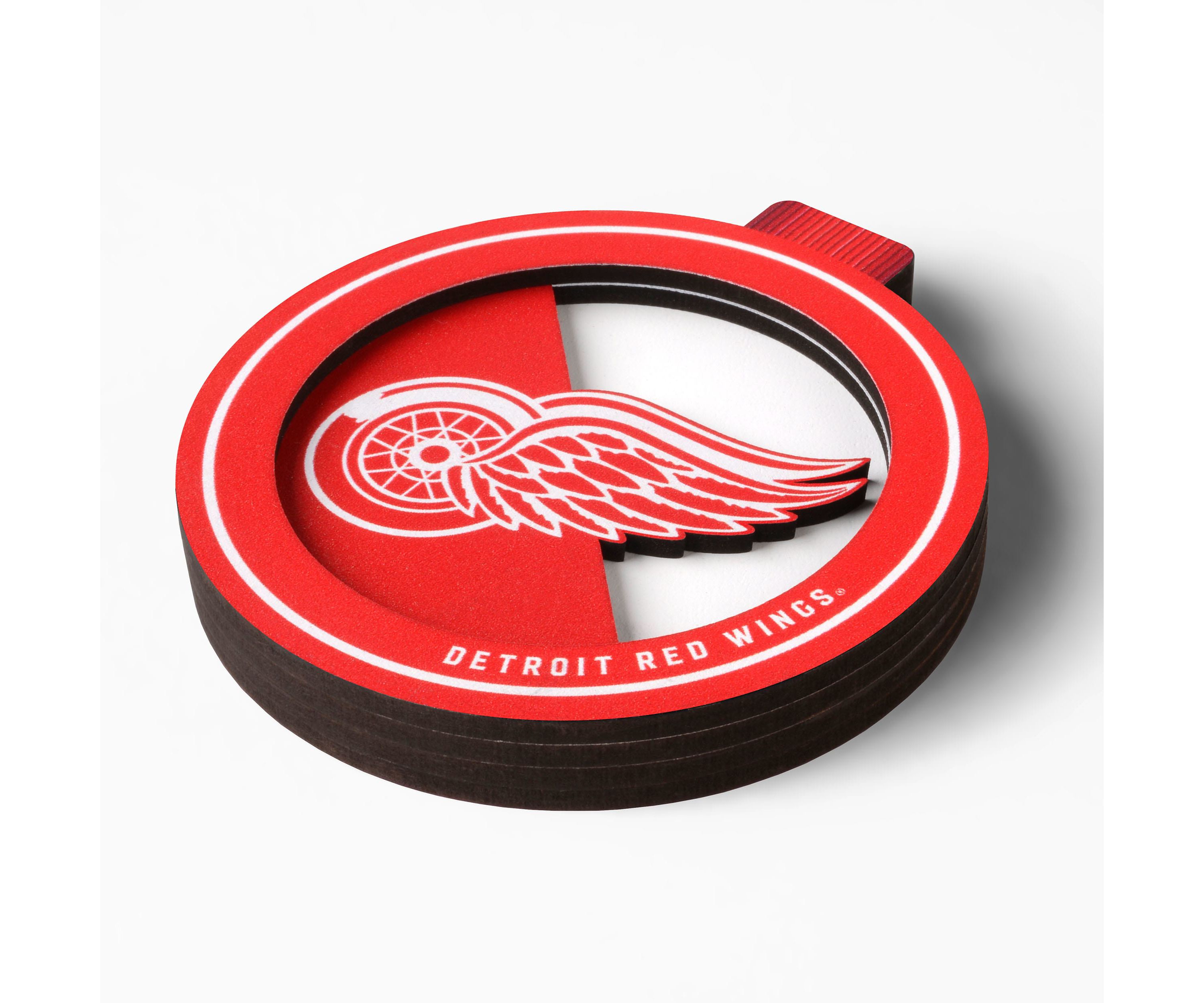 YouTheFan NHL Detroit Red Wings (Joe Louis) 3D Logo Series Ornaments
