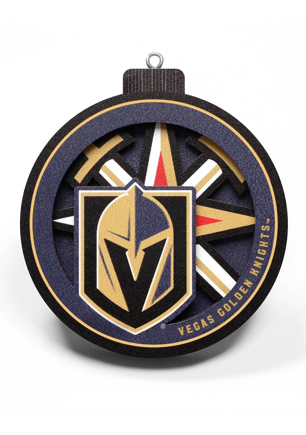 YouTheFan NHL Vegas Golden Knights 3D Logo Series Ornaments