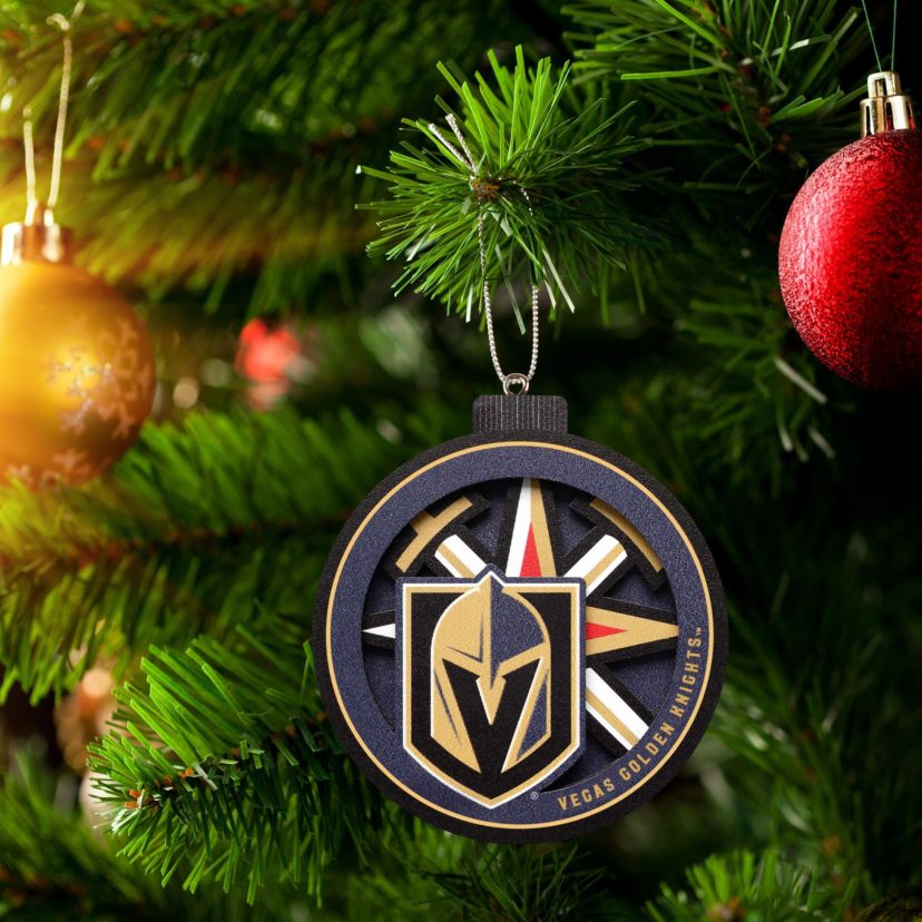 YouTheFan NHL Vegas Golden Knights 3D Logo Series Ornaments