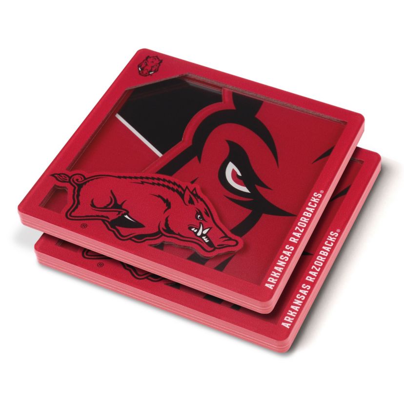 YouTheFan NCAA Arkansas Razorbacks 3D Logo Series Coasters