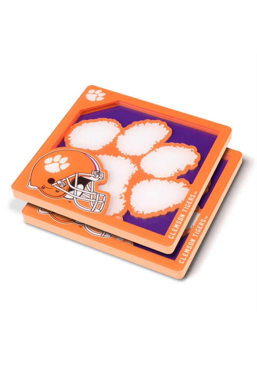 YouTheFan NCAA Clemson Tigers 3D Logo Series Coasters