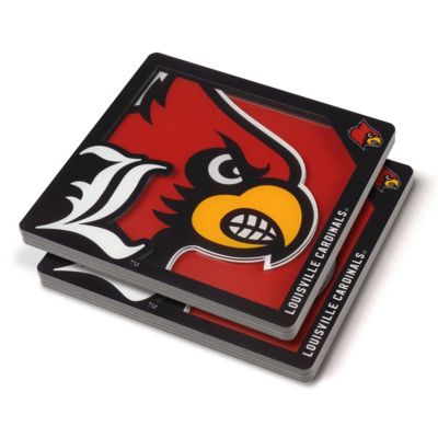 YouTheFan NCAA Louisville Cardinals 3D Logo Series Coasters