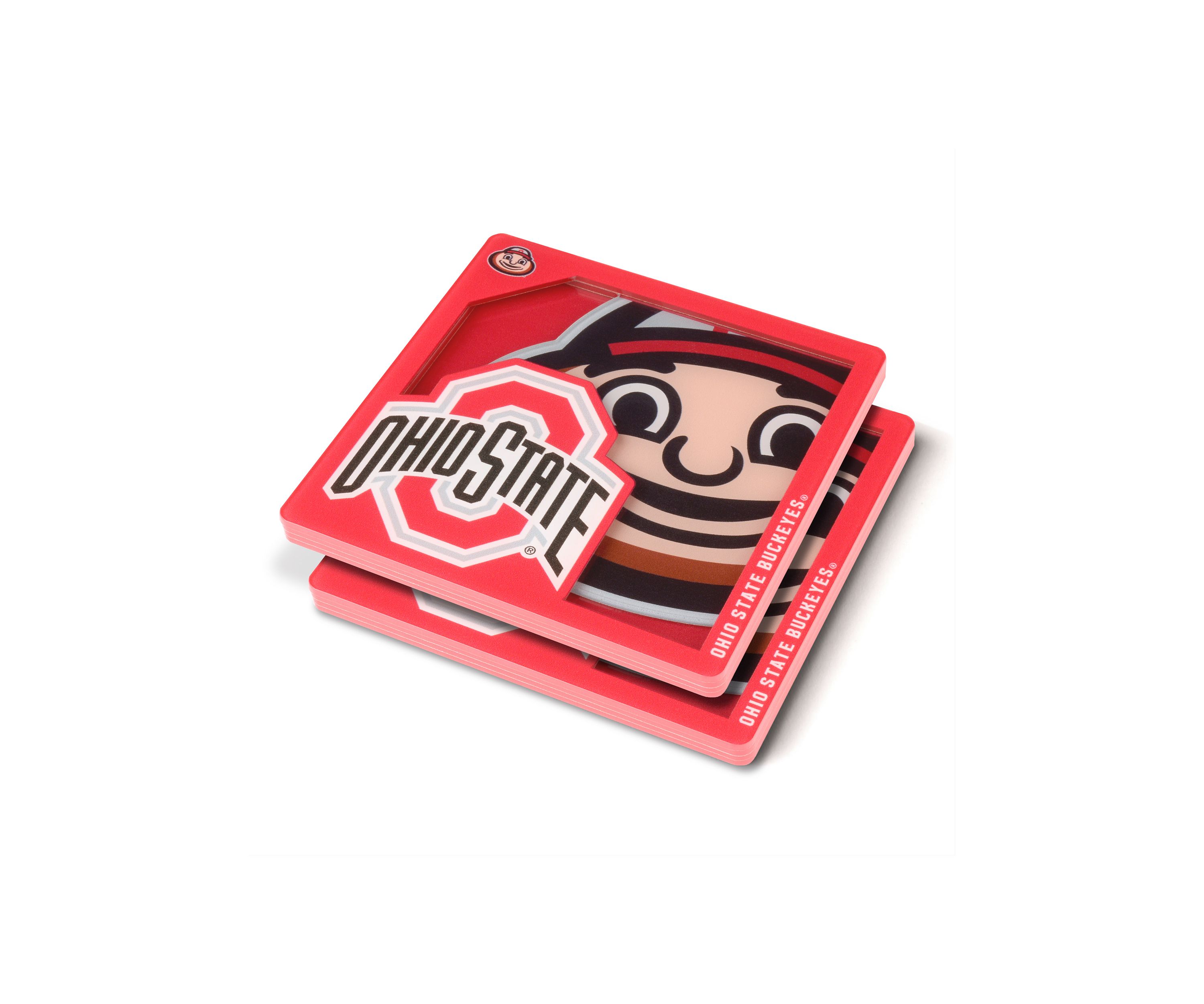 YouTheFan NCAA Ohio State Buckeyes 3D Logo Series Coasters