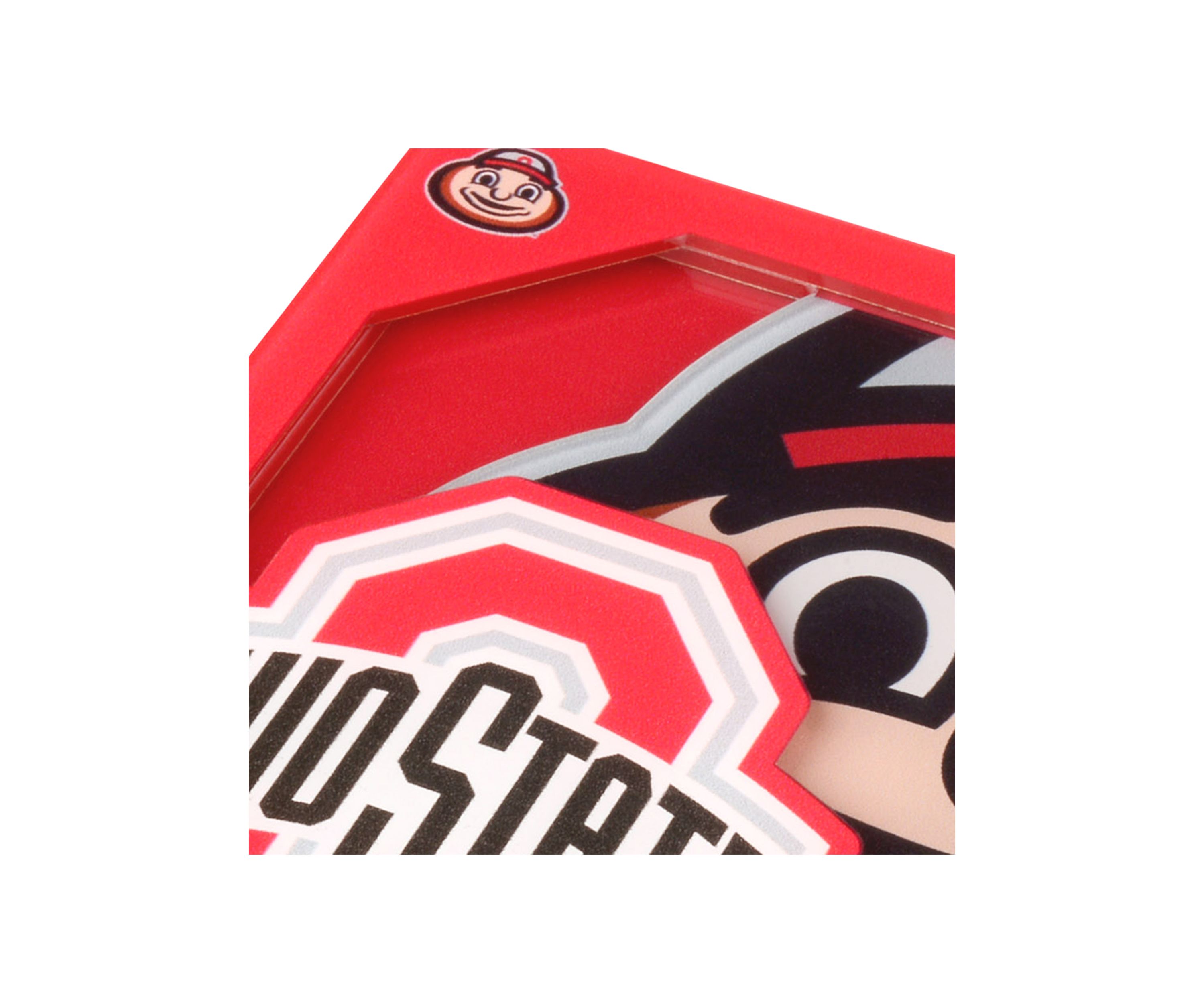 YouTheFan NCAA Ohio State Buckeyes 3D Logo Series Coasters