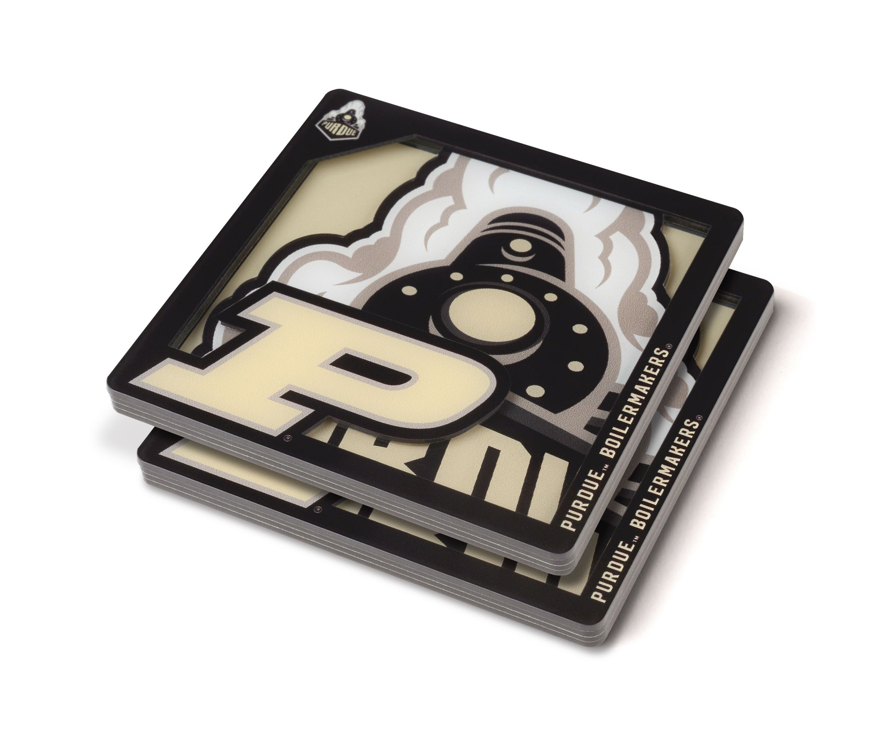 YouTheFan NCAA Purdue Boilermakers 3D Logo Series Coasters