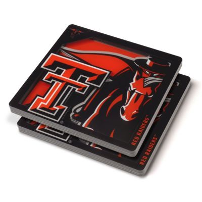 YouTheFan NCAA Texas Tech Red Raiders 3D Logo Series Coasters