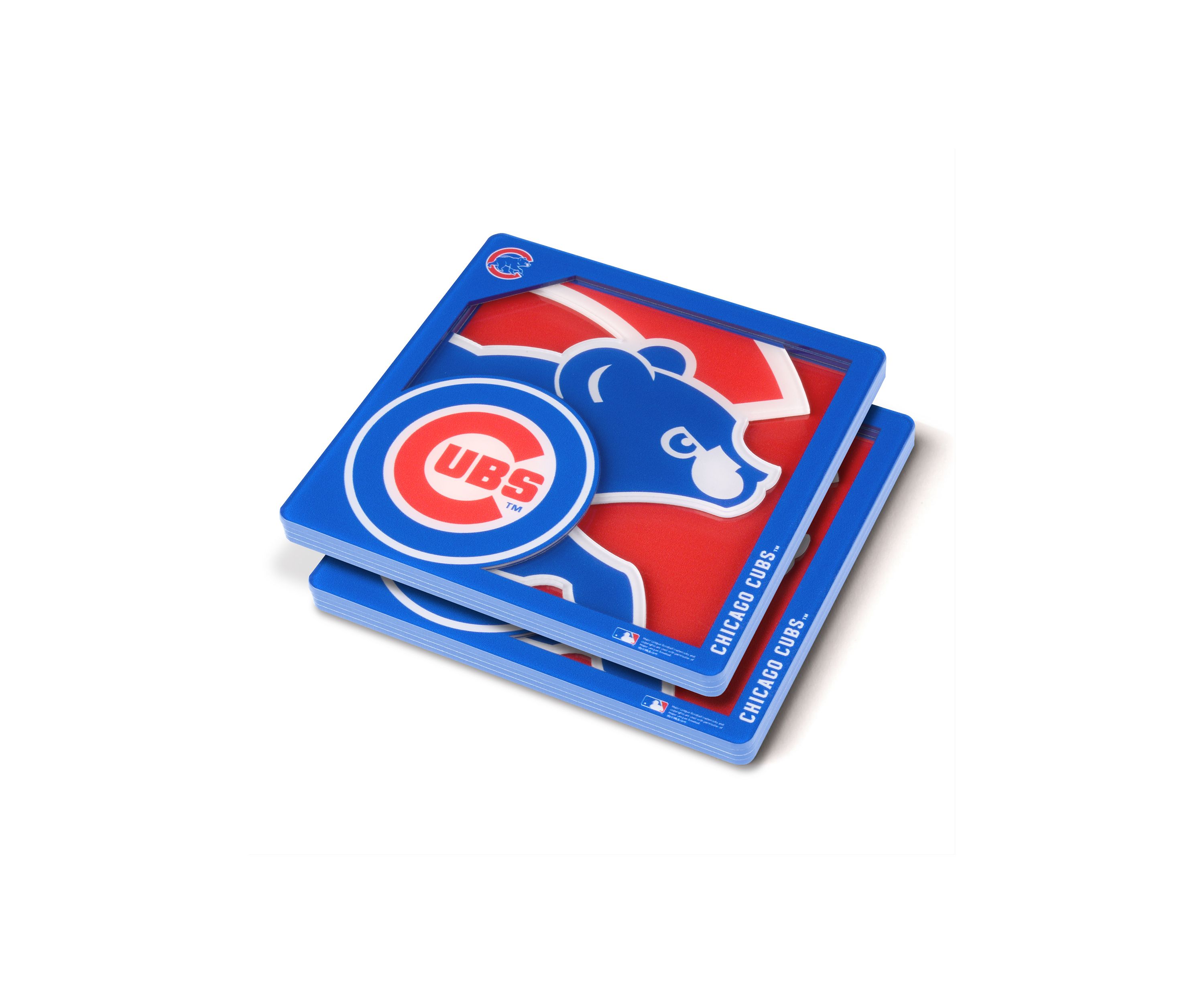 YouTheFan MLB Chicago Cubs 3D Logo Series Coasters