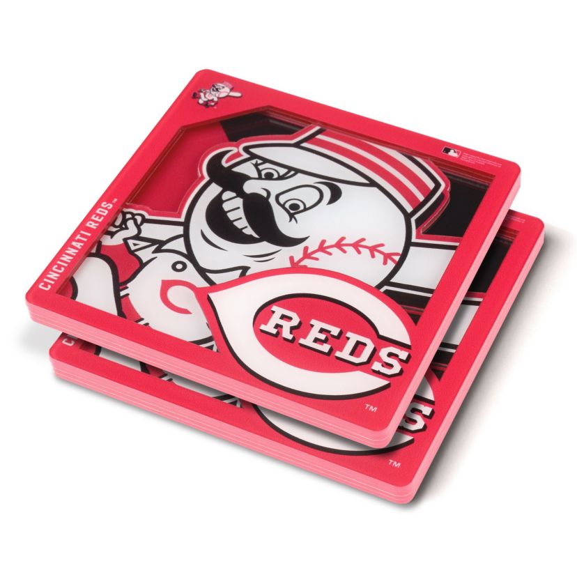 YouTheFan MLB Cincinnati Reds 3D Logo Series Coasters