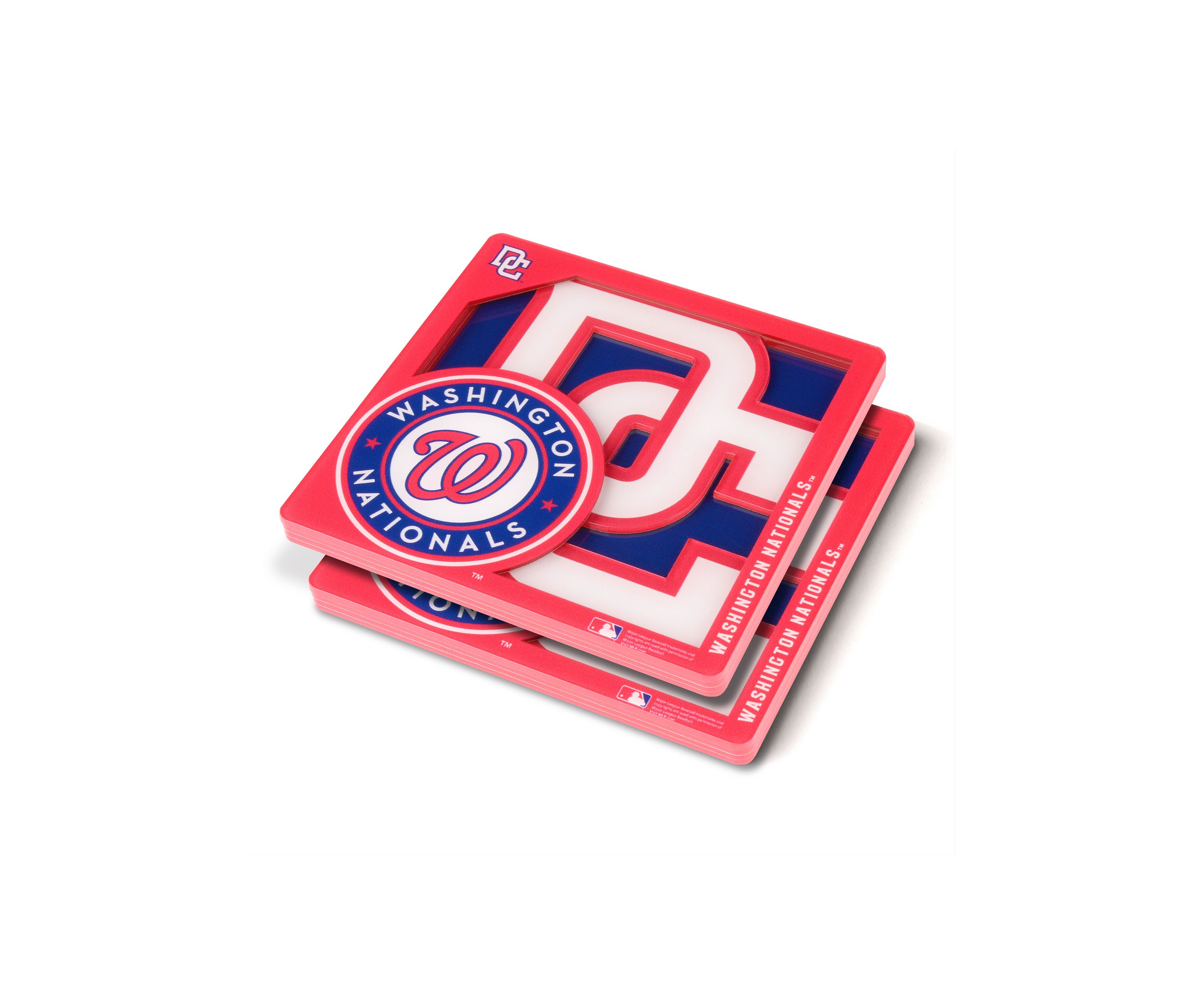 YouTheFan MLB Washington Nationals 3D Logo Series Coasters