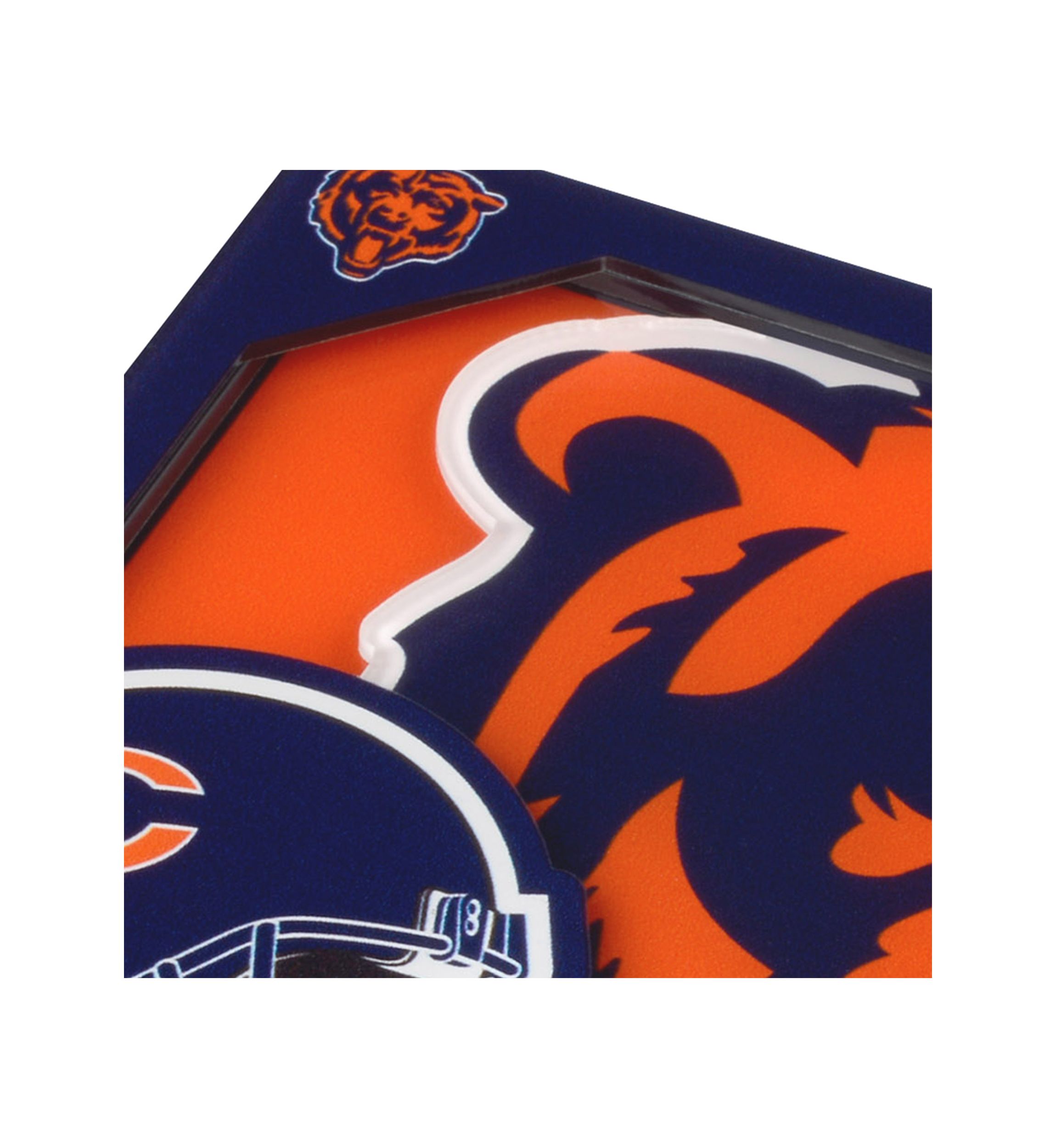 YouTheFan NFL Chicago Bears 3D Logo Series Coasters