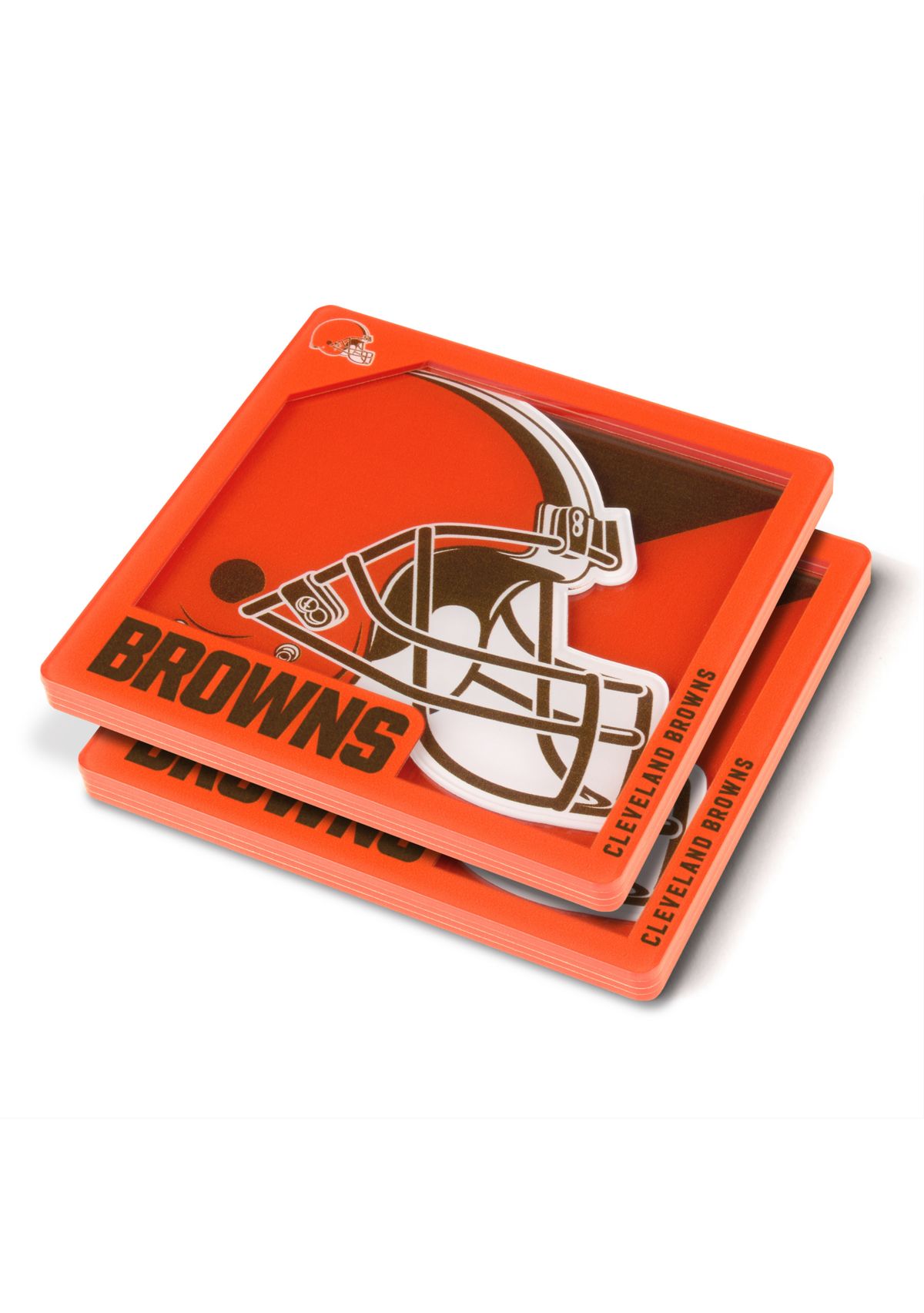 YouTheFan NFL Cleveland Browns 3D Logo Series Coasters