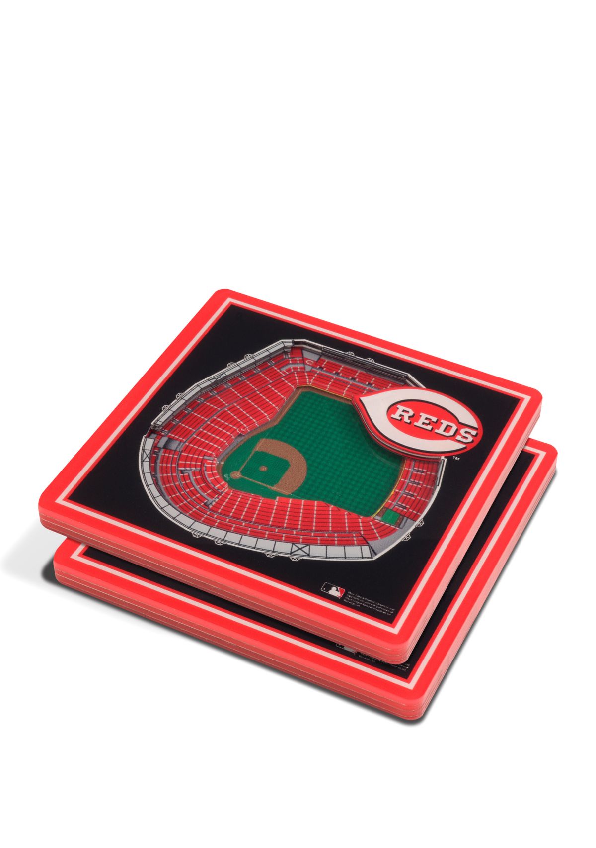YouTheFan MLB Cincinnati Reds 3D StadiumView Coasters - Great American Ball Park