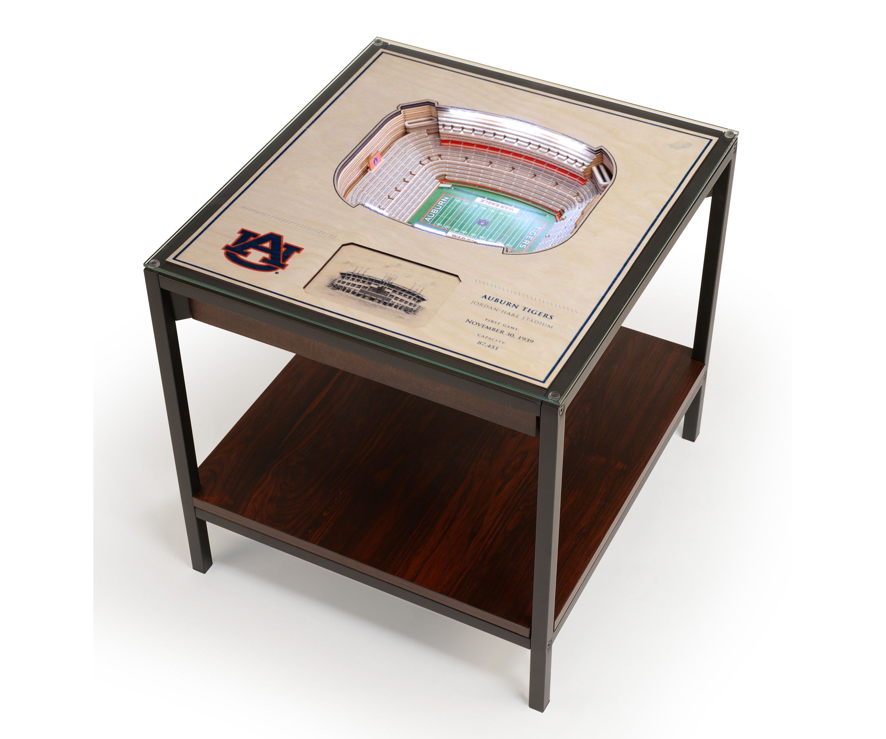 YouTheFan NCAA Auburn Tigers 25-Layer StadiumViews Lighted End Table - Jordan-Hare Stadium