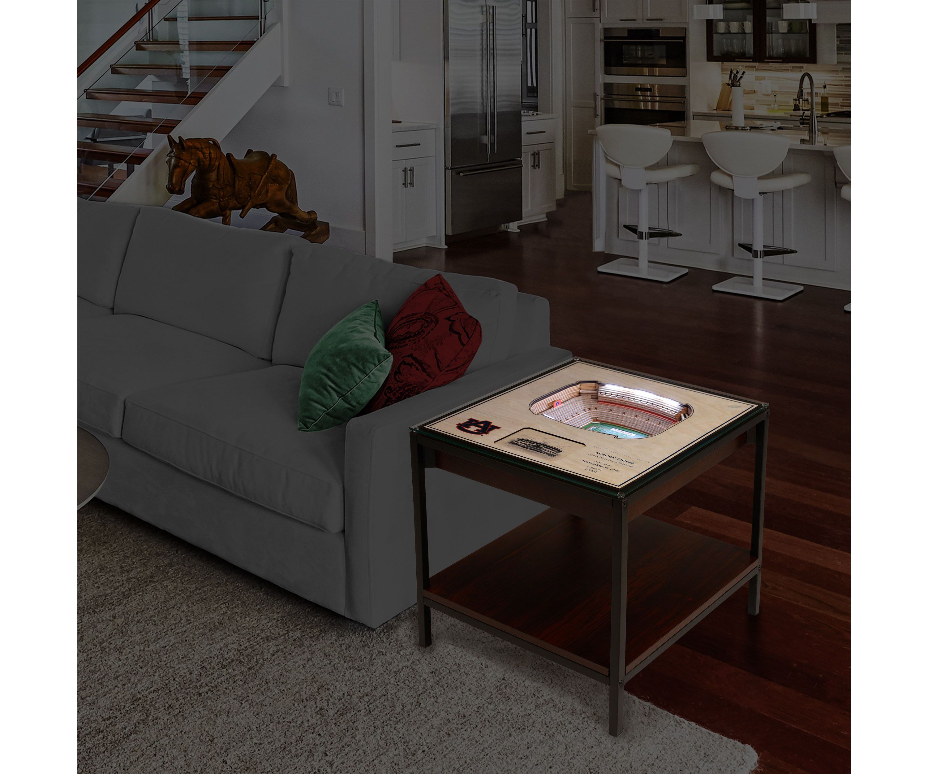 YouTheFan NCAA Auburn Tigers 25-Layer StadiumViews Lighted End Table - Jordan-Hare Stadium
