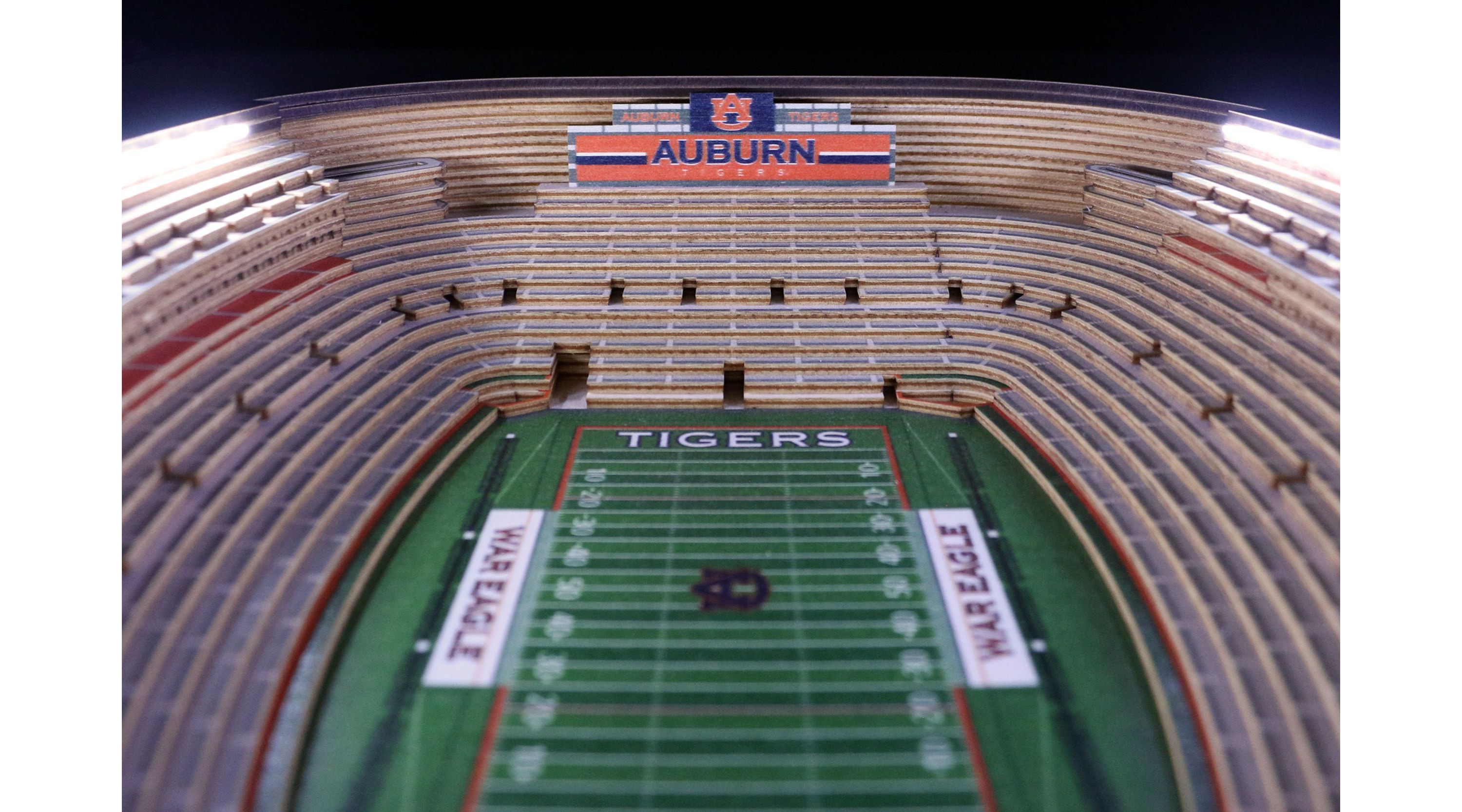YouTheFan NCAA Auburn Tigers 25-Layer StadiumViews Lighted End Table - Jordan-Hare Stadium