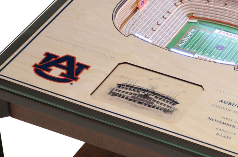 YouTheFan NCAA Auburn Tigers 25-Layer StadiumViews Lighted End Table - Jordan-Hare Stadium