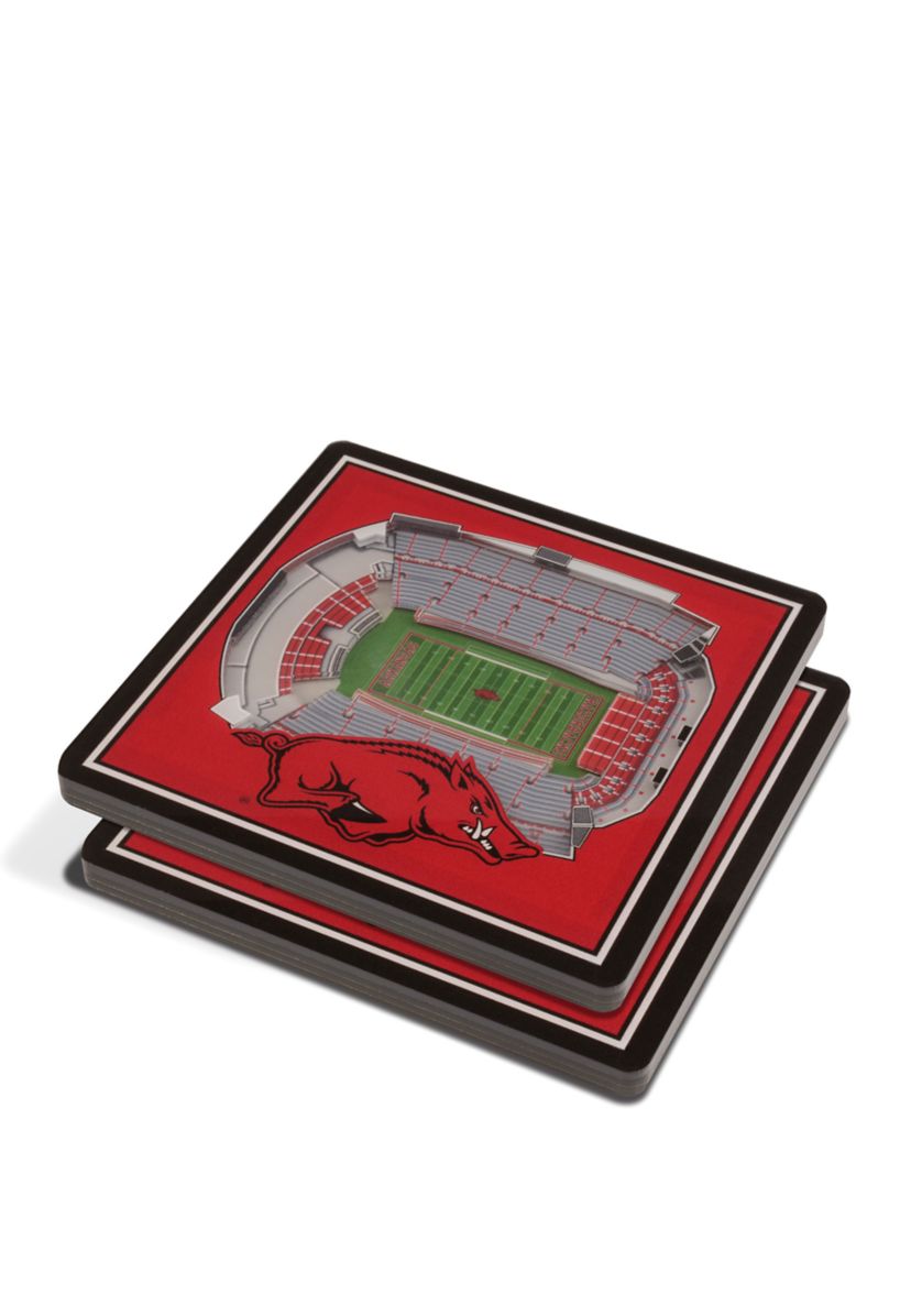 YouTheFan NCAA Arkansas Razorbacks 3D StadiumView Coasters - Donald W. Reynolds Razorback Stadium