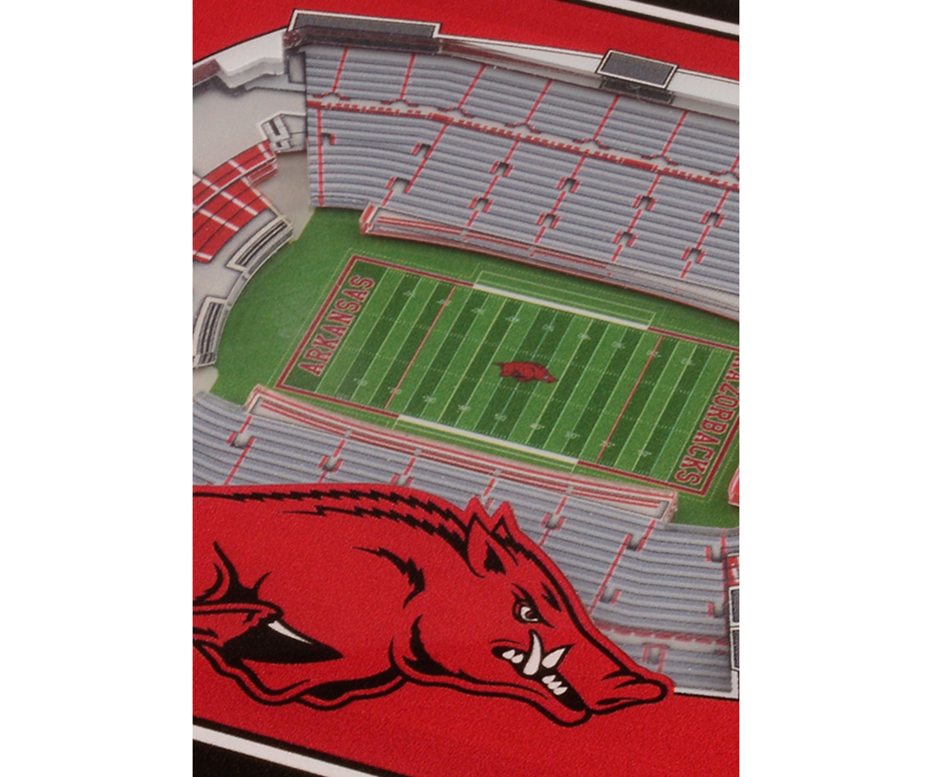 YouTheFan NCAA Arkansas Razorbacks 3D StadiumView Coasters - Donald W. Reynolds Razorback Stadium