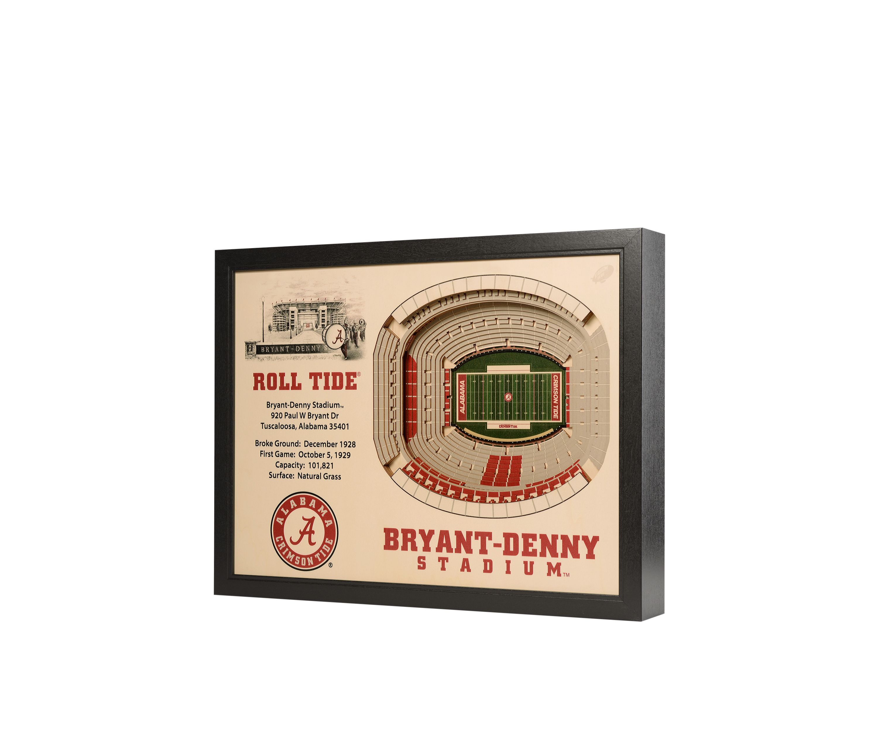 YouTheFan NCAA Alabama Crimson Tide 25-Layer StadiumViews 3D Wall Art - Bryant-Denny Stadium