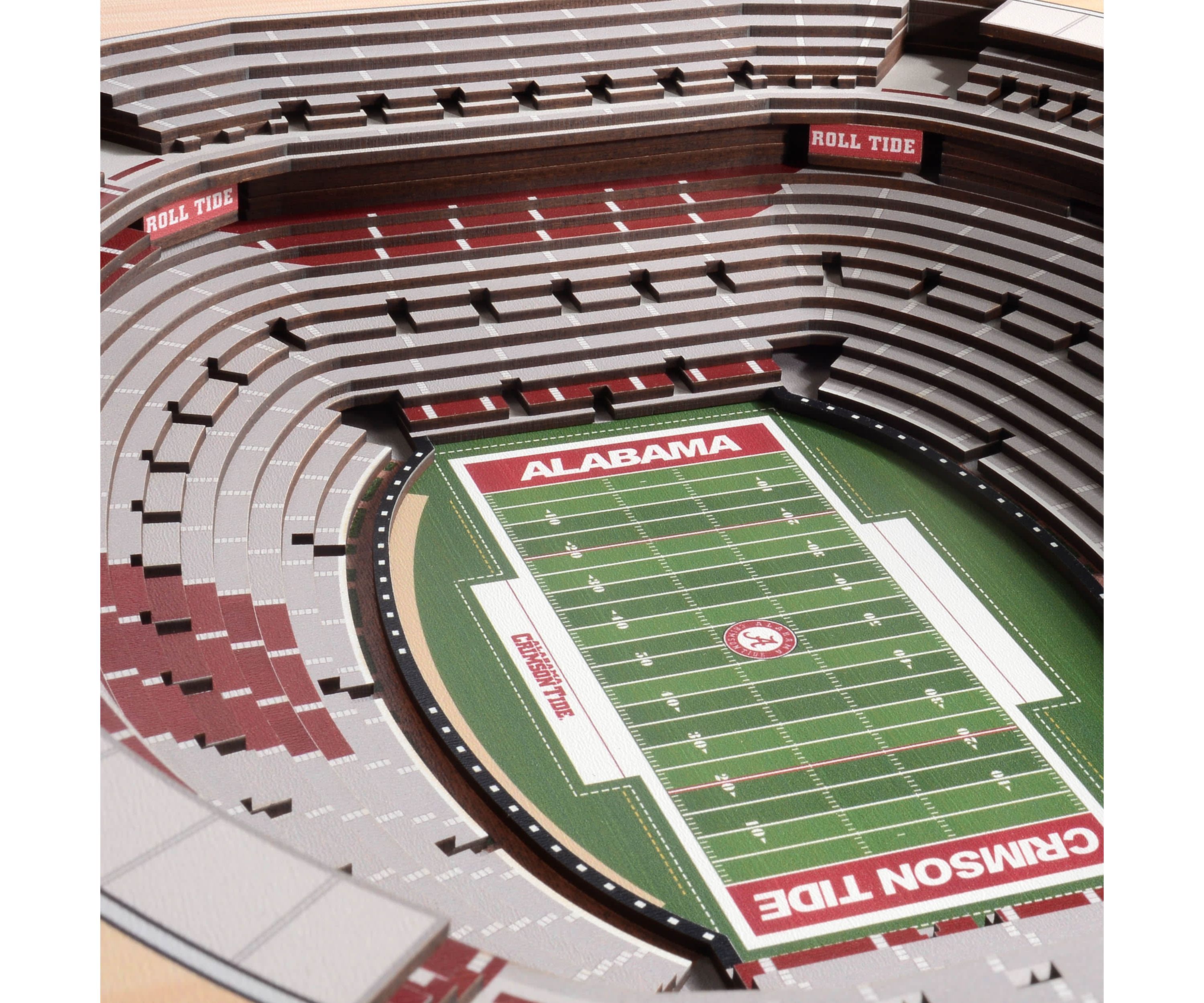 YouTheFan NCAA Alabama Crimson Tide 25-Layer StadiumViews 3D Wall Art - Bryant-Denny Stadium