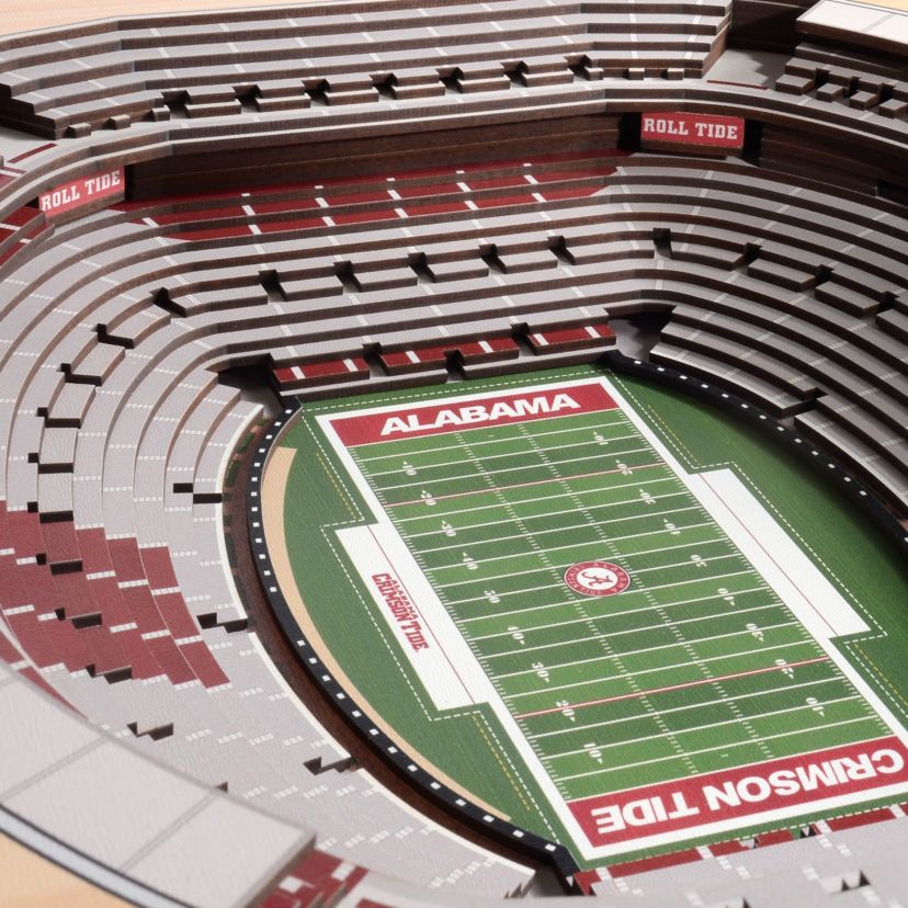 YouTheFan NCAA Alabama Crimson Tide 25-Layer StadiumViews 3D Wall Art - Bryant-Denny Stadium