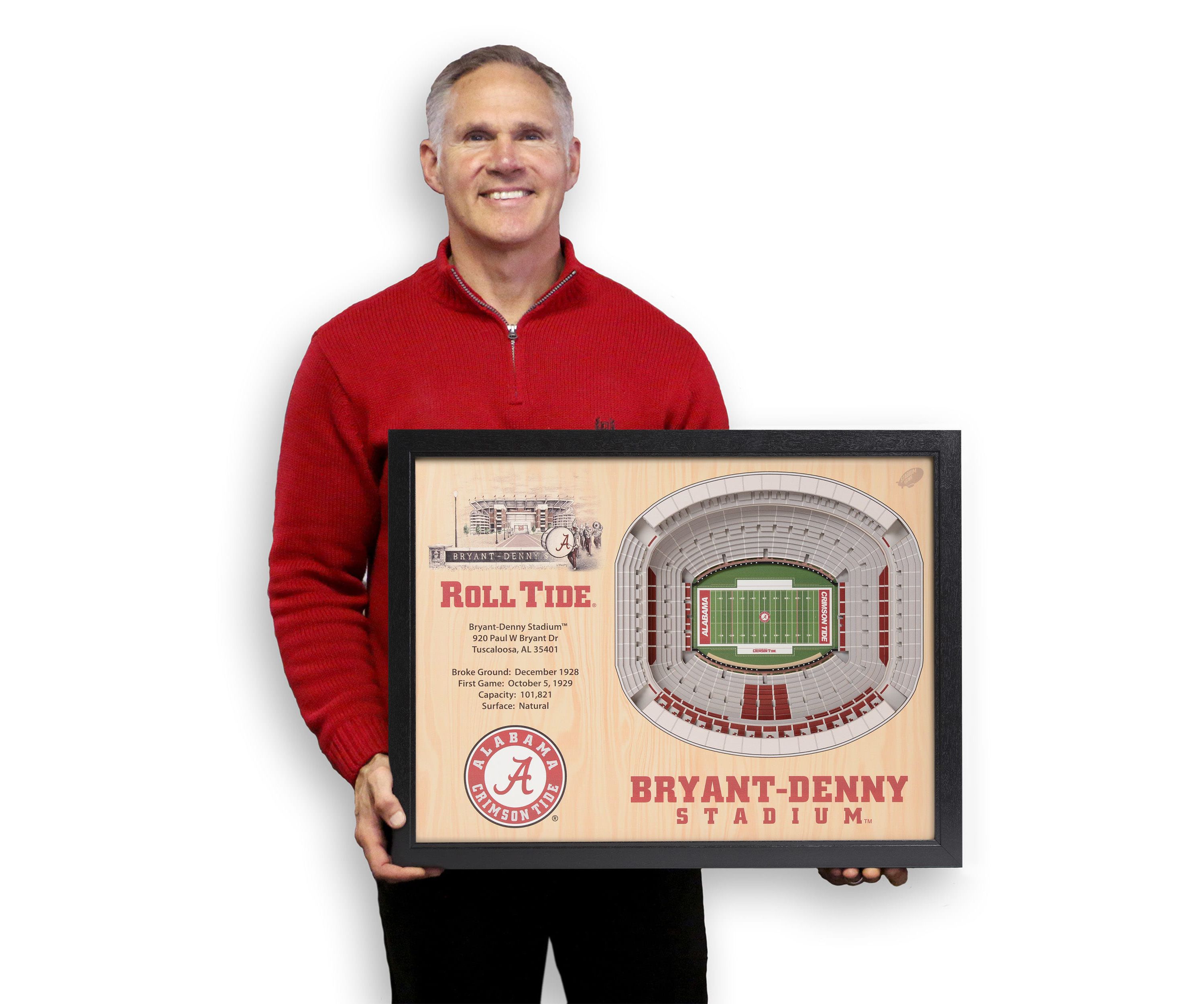 YouTheFan NCAA Alabama Crimson Tide 25-Layer StadiumViews 3D Wall Art - Bryant-Denny Stadium