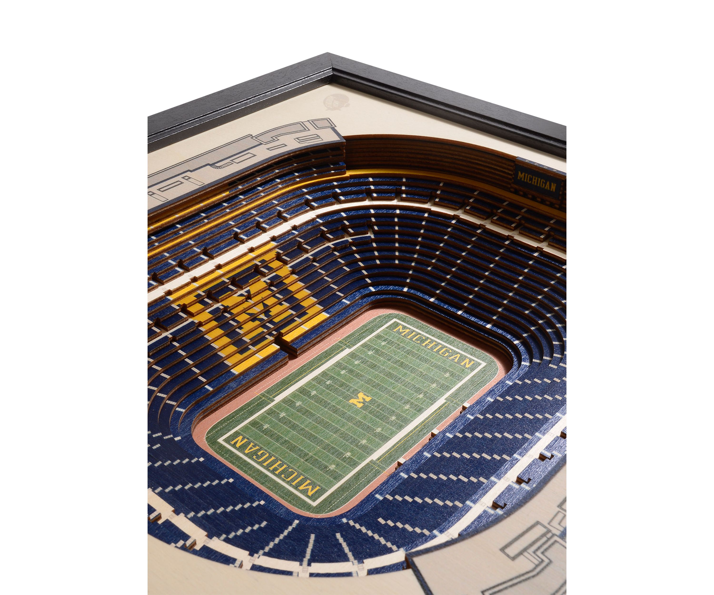 YouTheFan NCAA Michigan Wolverines FB 25-Layer StadiumViews 3D Wall Art - Michigan Stadium