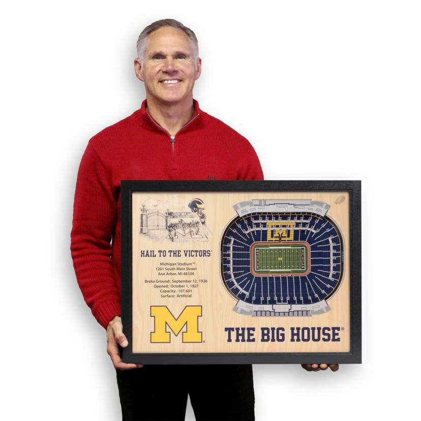 YouTheFan NCAA Michigan Wolverines FB 25-Layer StadiumViews 3D Wall Art - Michigan Stadium