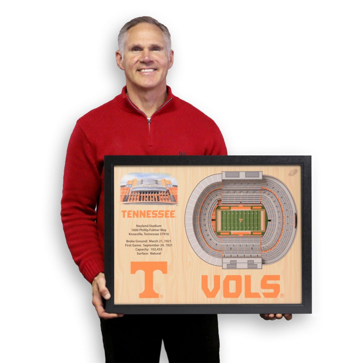 YouTheFan NCAA Tennessee Volunteers 25-Layer StadiumViews 3D Wall Art - Neyland Stadium