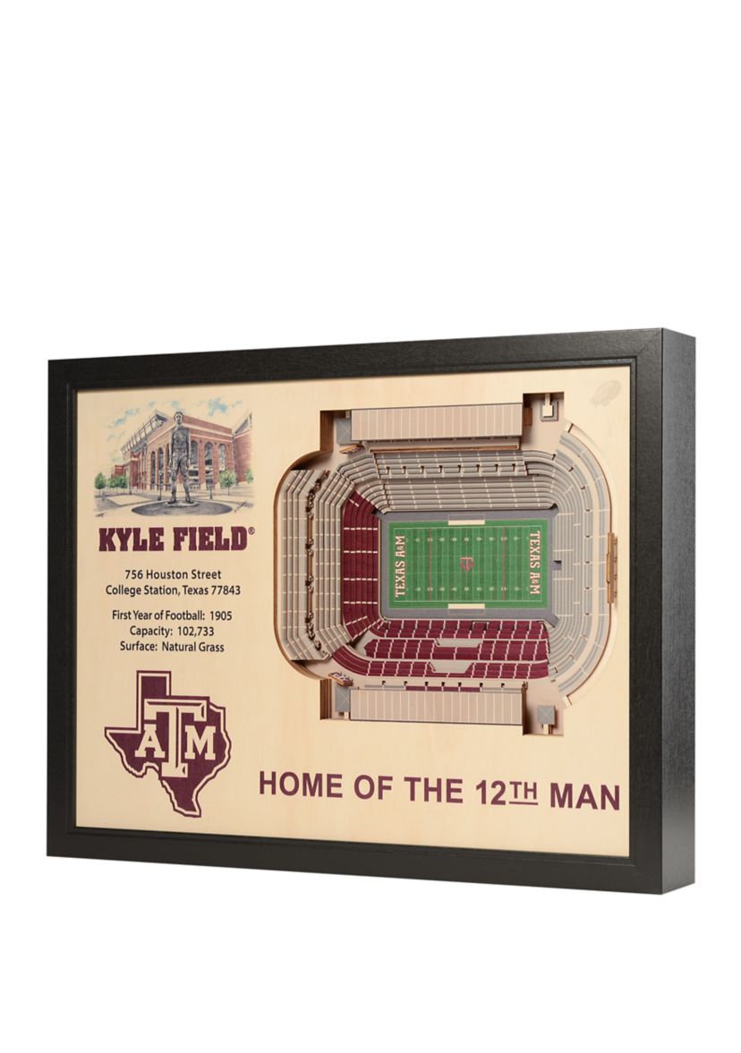 YouTheFan NCAA Texas A&M Aggies 25-Layer StadiumViews 3D Wall Art - Kyle Field