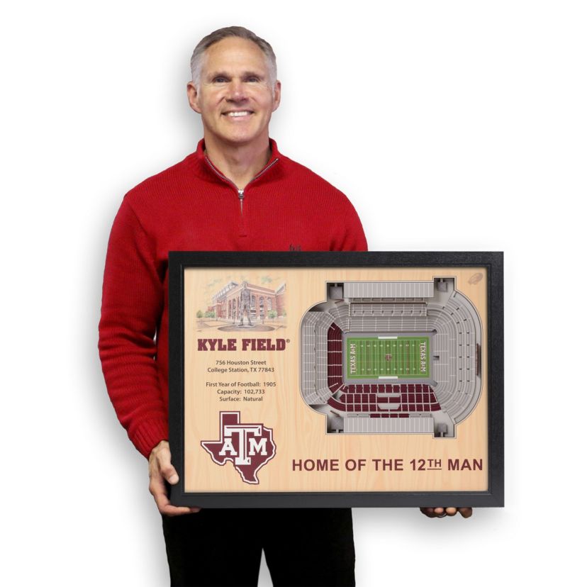 YouTheFan NCAA Texas A&M Aggies 25-Layer StadiumViews 3D Wall Art - Kyle Field