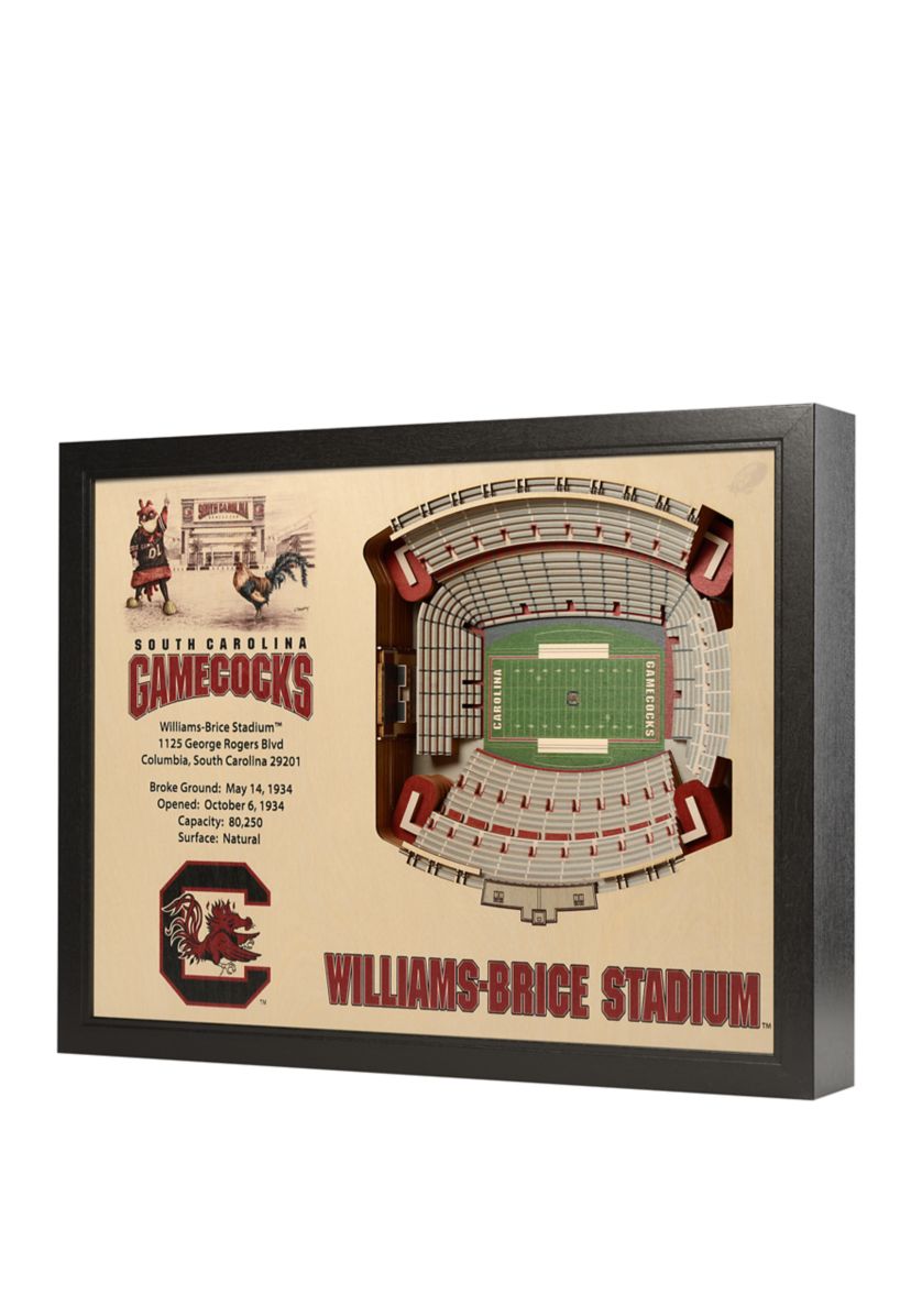 YouTheFan NCAA South Carolina Gamecocks 25-Layer StadiumViews 3D Wall Art - Williams-Brice Stadium