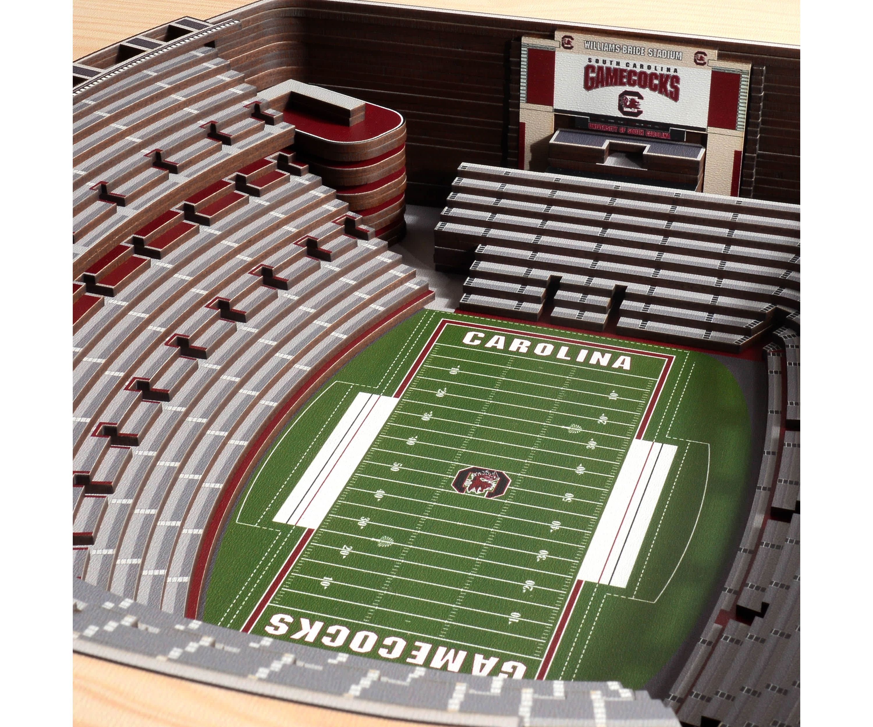 YouTheFan NCAA South Carolina Gamecocks 25-Layer StadiumViews 3D Wall Art - Williams-Brice Stadium
