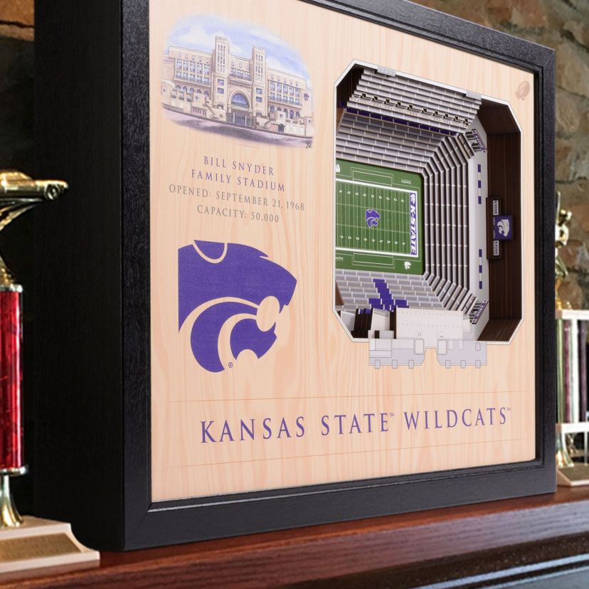 YouTheFan NCAA Kansas State Wildcats 25-Layer StadiumViews 3D Wall Art  - Bill Snyder Family Stadium