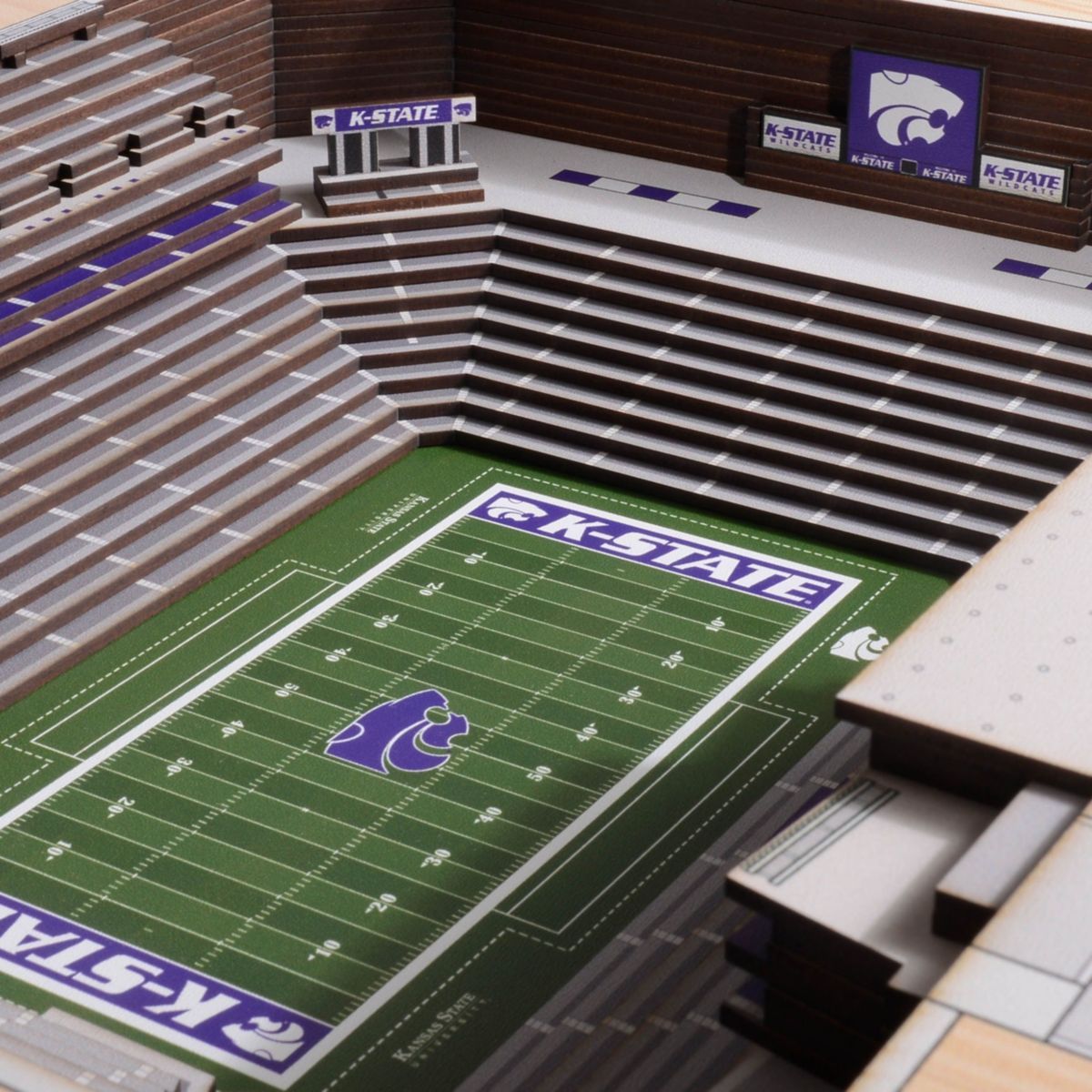 YouTheFan NCAA Kansas State Wildcats 25-Layer StadiumViews 3D Wall Art  - Bill Snyder Family Stadium
