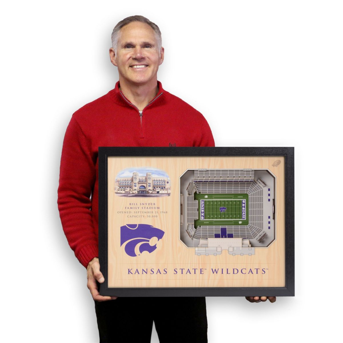 YouTheFan NCAA Kansas State Wildcats 25-Layer StadiumViews 3D Wall Art  - Bill Snyder Family Stadium