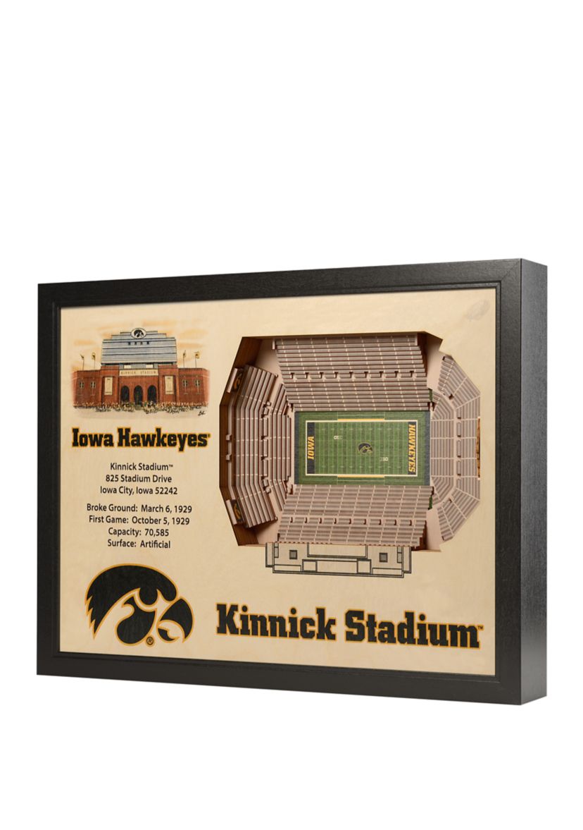 YouTheFan NCAA Iowa Hawkeyes FB 25-Layer StadiumViews 3D Wall Art - Kinnick Stadium