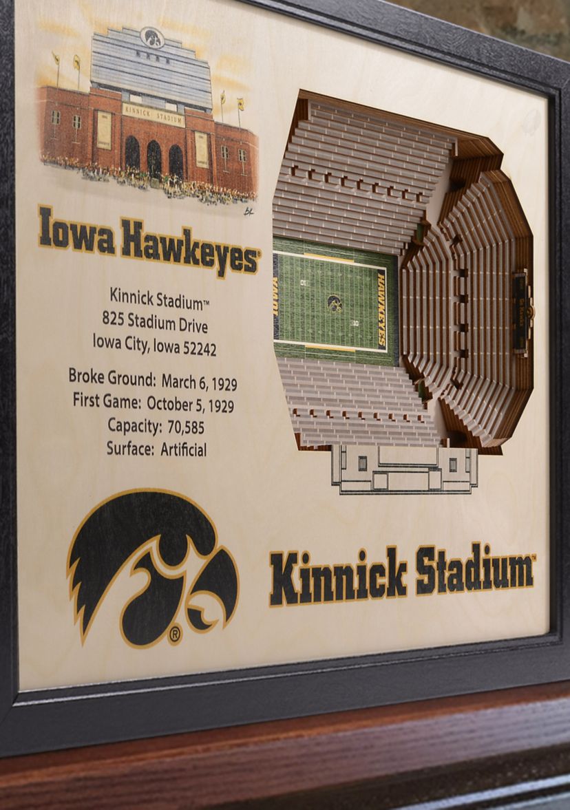 YouTheFan NCAA Iowa Hawkeyes FB 25-Layer StadiumViews 3D Wall Art - Kinnick Stadium