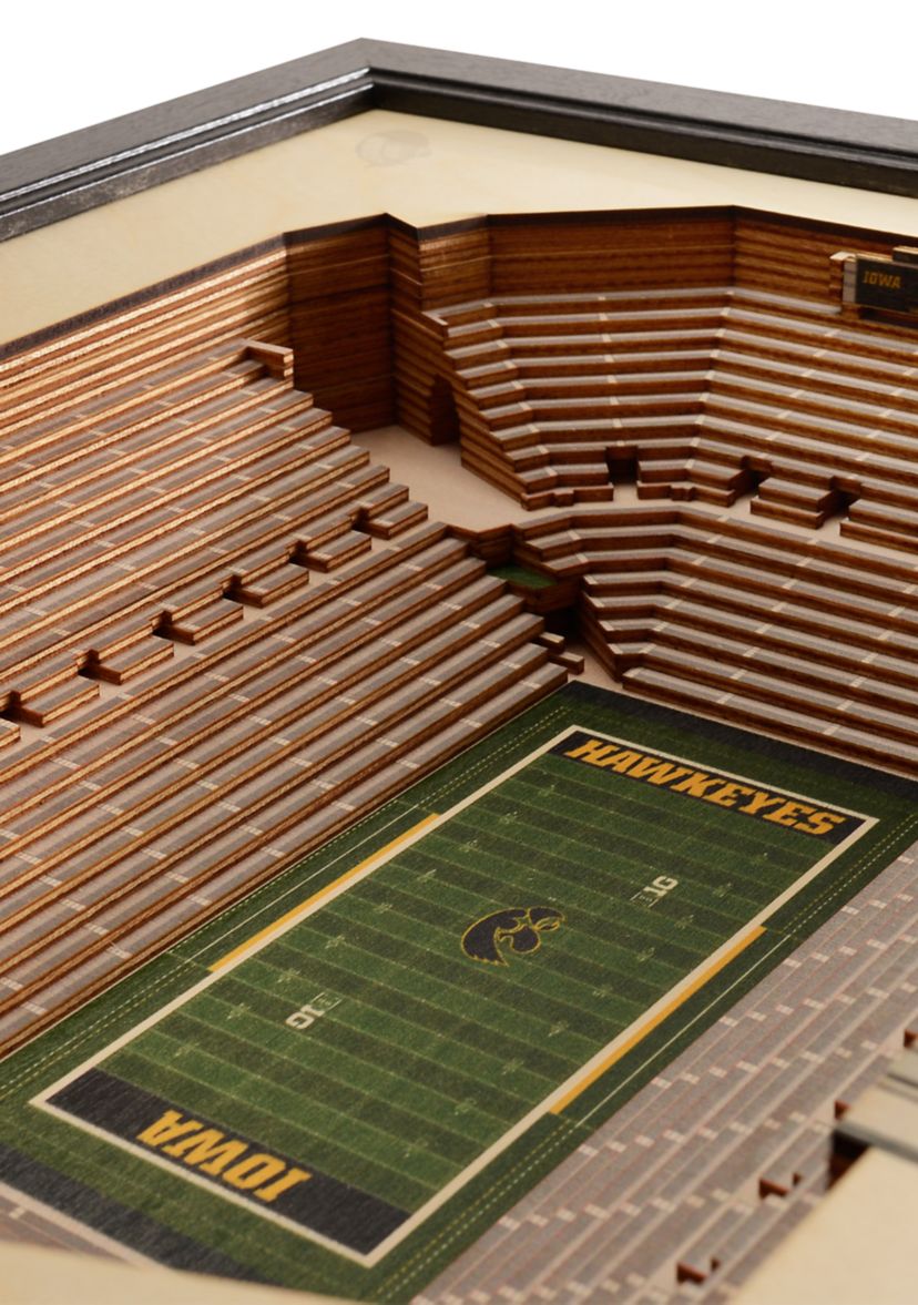 YouTheFan NCAA Iowa Hawkeyes FB 25-Layer StadiumViews 3D Wall Art - Kinnick Stadium