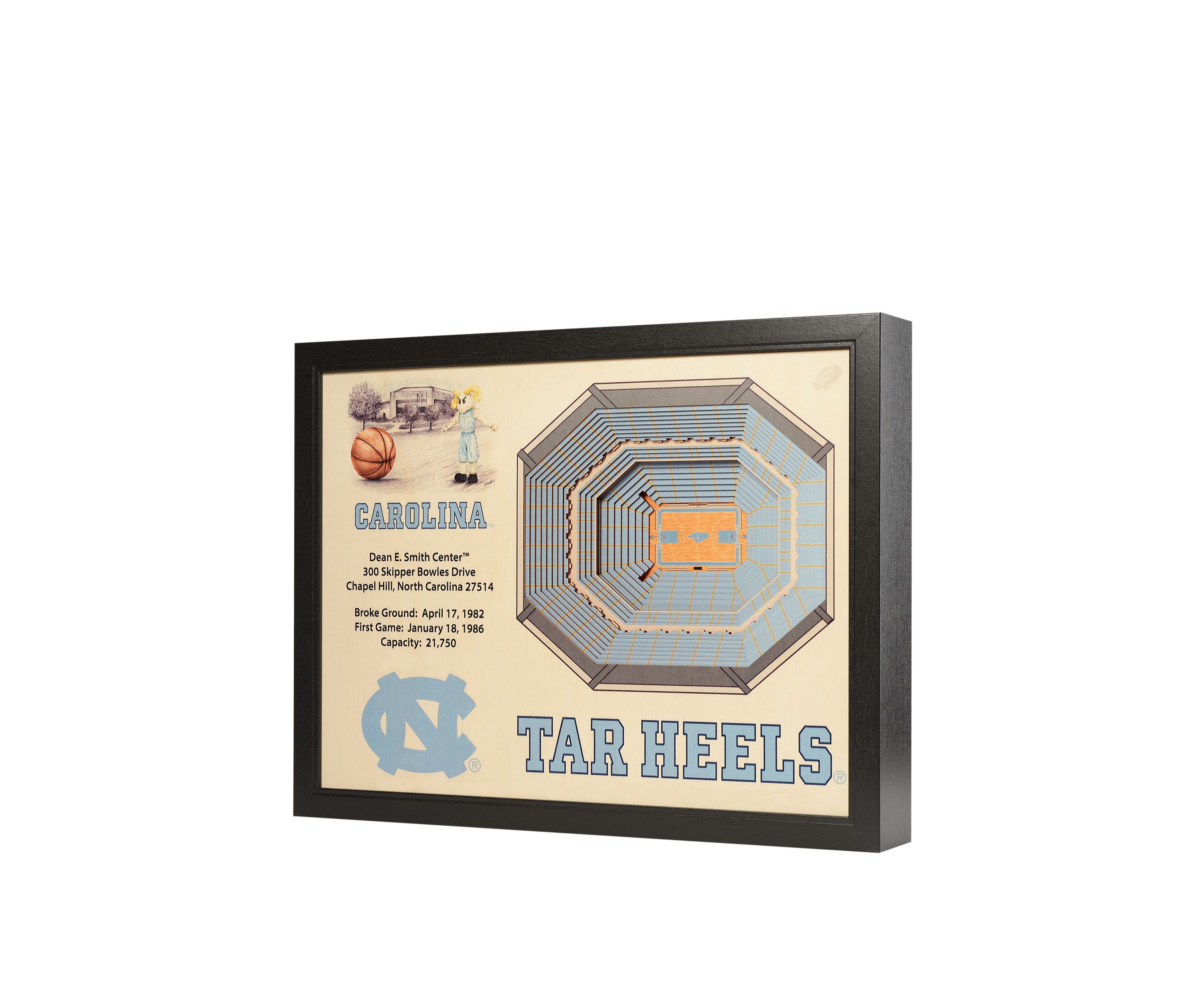 YouTheFan NCAA North Carolina Tar Heels 25-Layer StadiumViews 3D Wall Art - Dean E. Smith Center