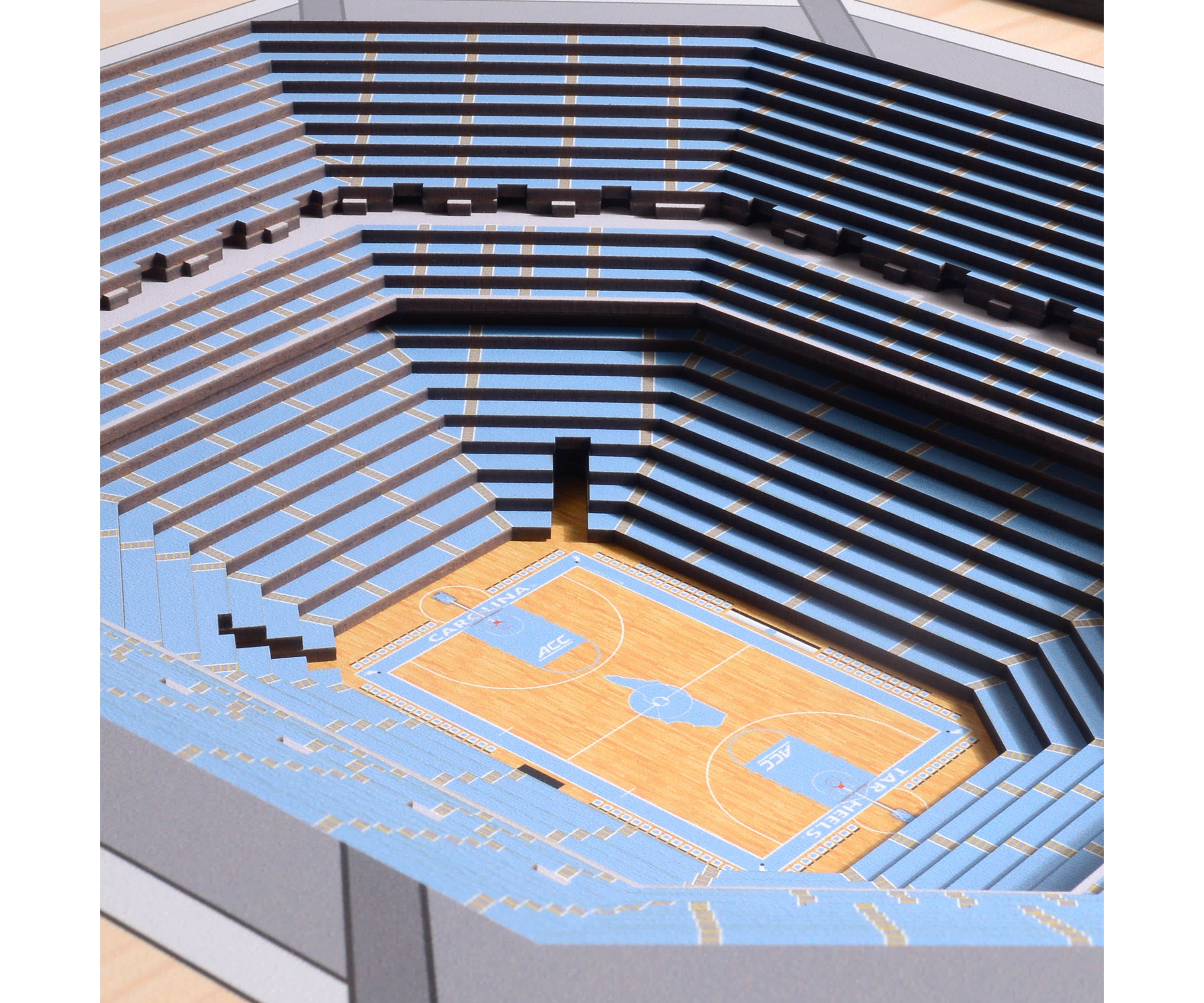 YouTheFan NCAA North Carolina Tar Heels 25-Layer StadiumViews 3D Wall Art - Dean E. Smith Center