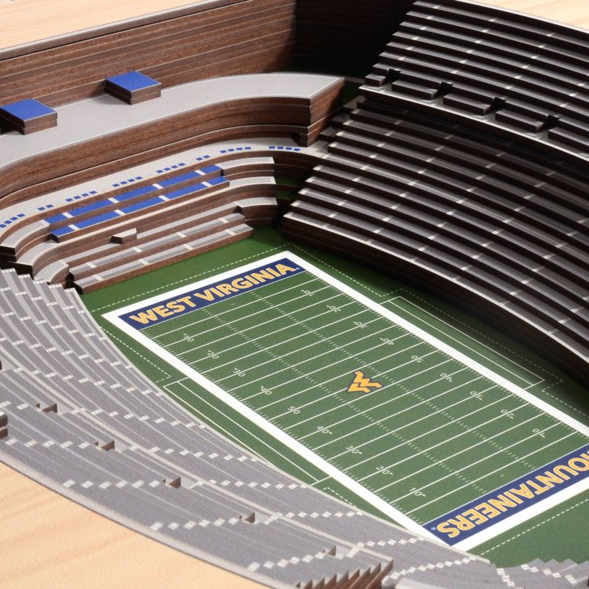 YouTheFan NCAA West Virginia Mountaineers FB 25-Layer StadiumViews 3D Wall Art - Milan Puskar Stadium