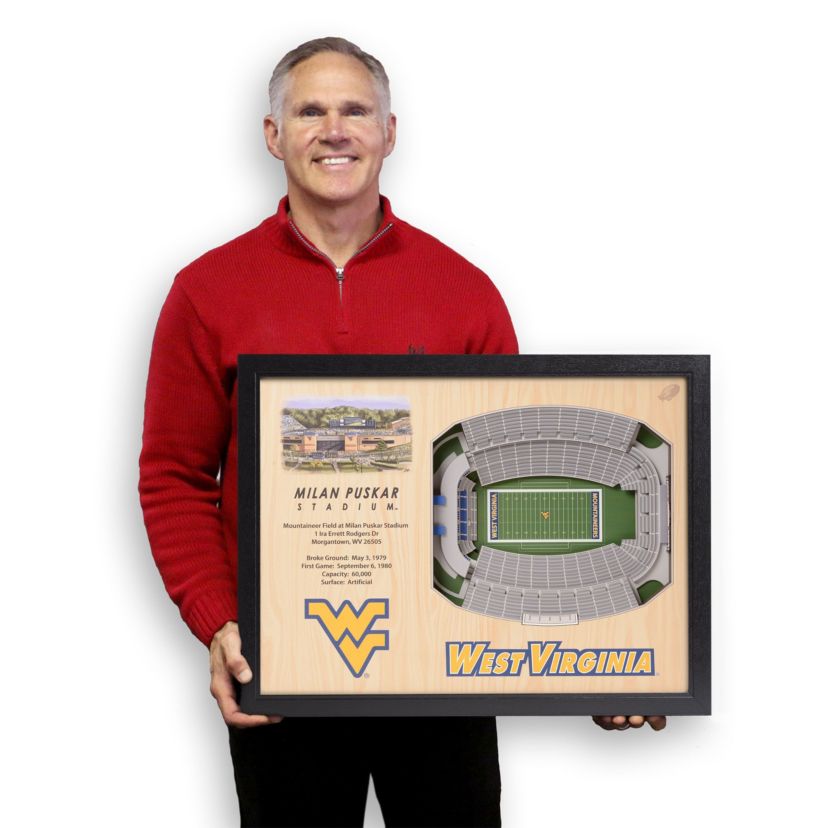YouTheFan NCAA West Virginia Mountaineers FB 25-Layer StadiumViews 3D Wall Art - Milan Puskar Stadium