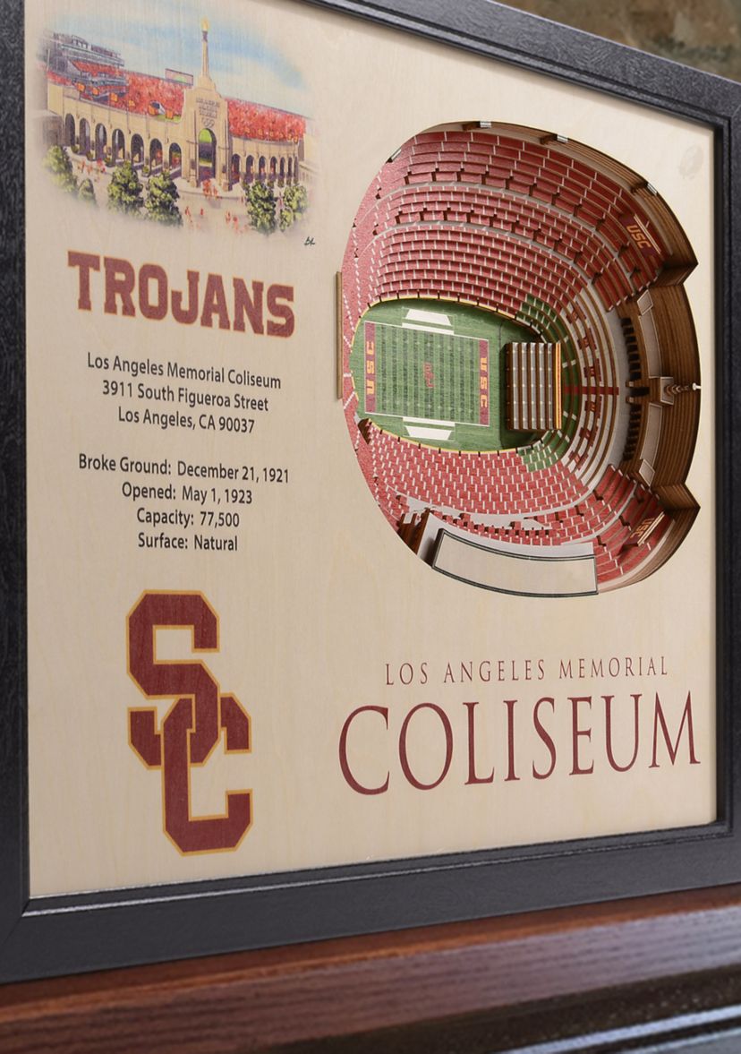YouTheFan NCAA USC Trojans 25-Layer StadiumViews 3D Wall Art - Los Angeles Memorial Coliseum