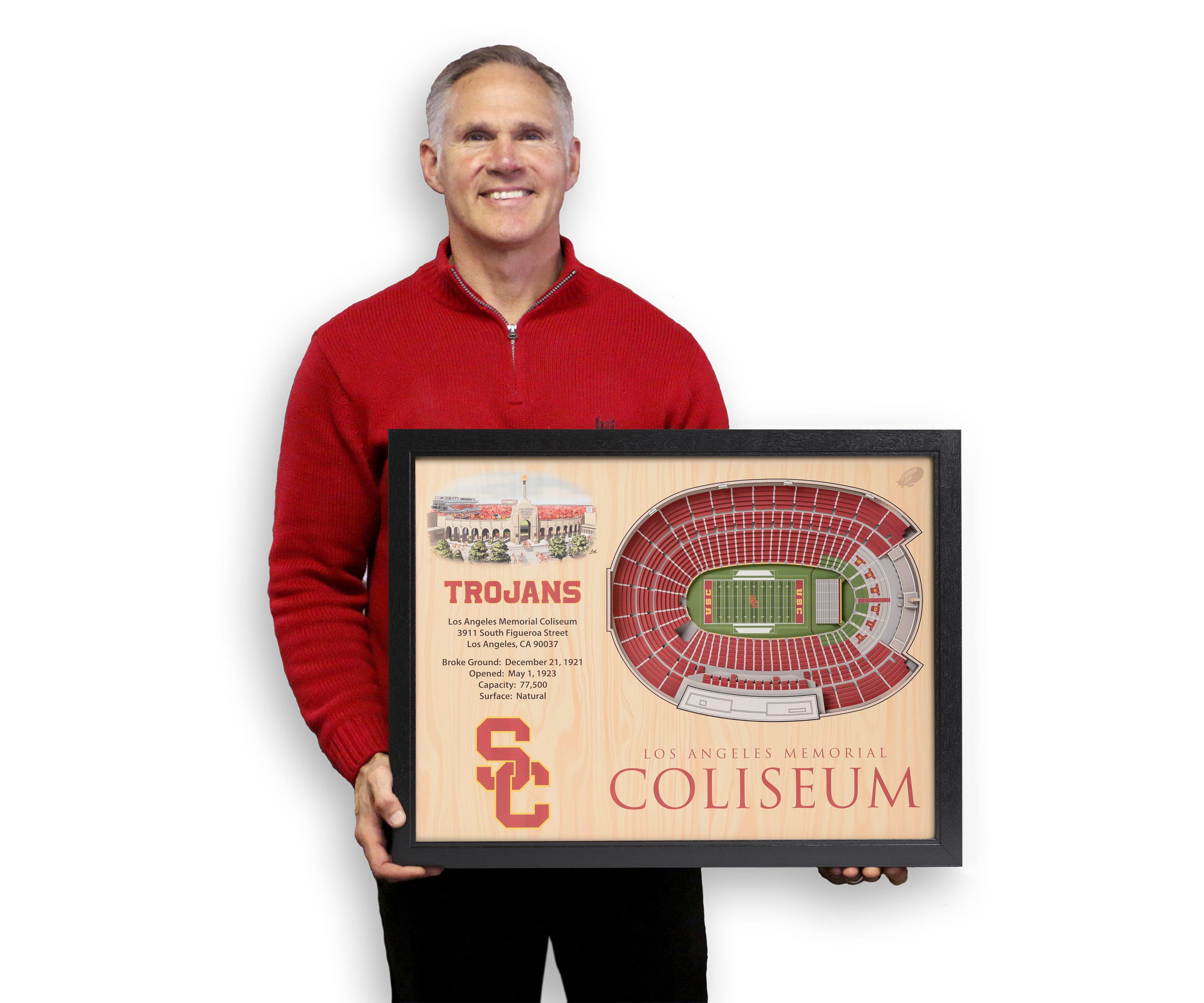 YouTheFan NCAA USC Trojans 25-Layer StadiumViews 3D Wall Art - Los Angeles Memorial Coliseum