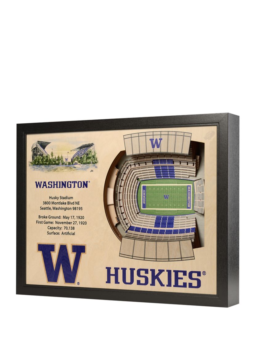 YouTheFan NCAA Washington Huskies 25-Layer StadiumViews 3D Wall Art - Husky Stadium