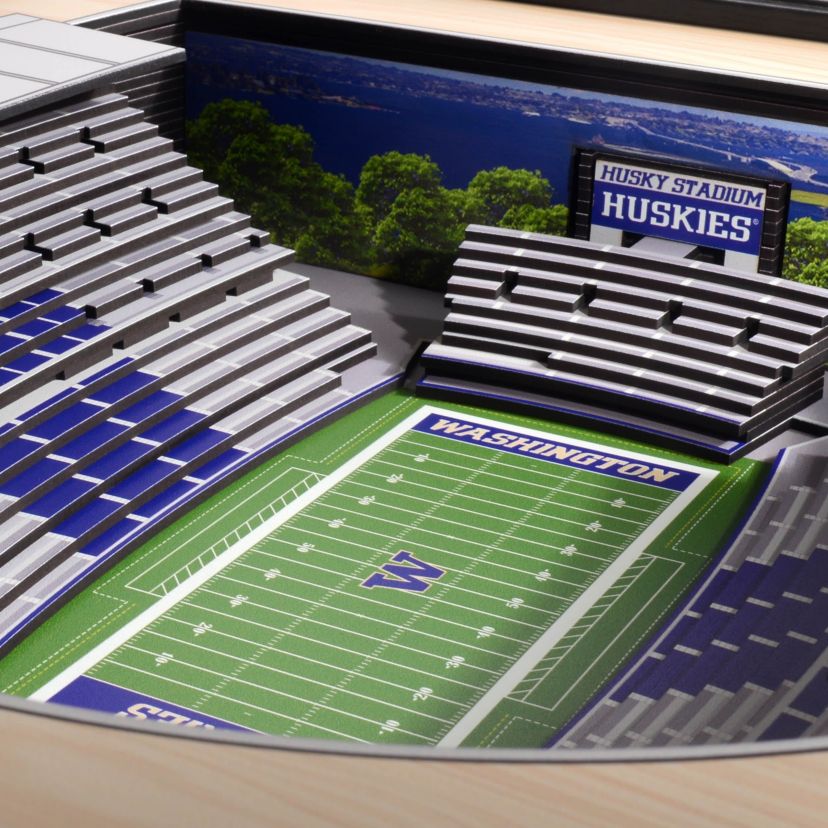 YouTheFan NCAA Washington Huskies 25-Layer StadiumViews 3D Wall Art - Husky Stadium