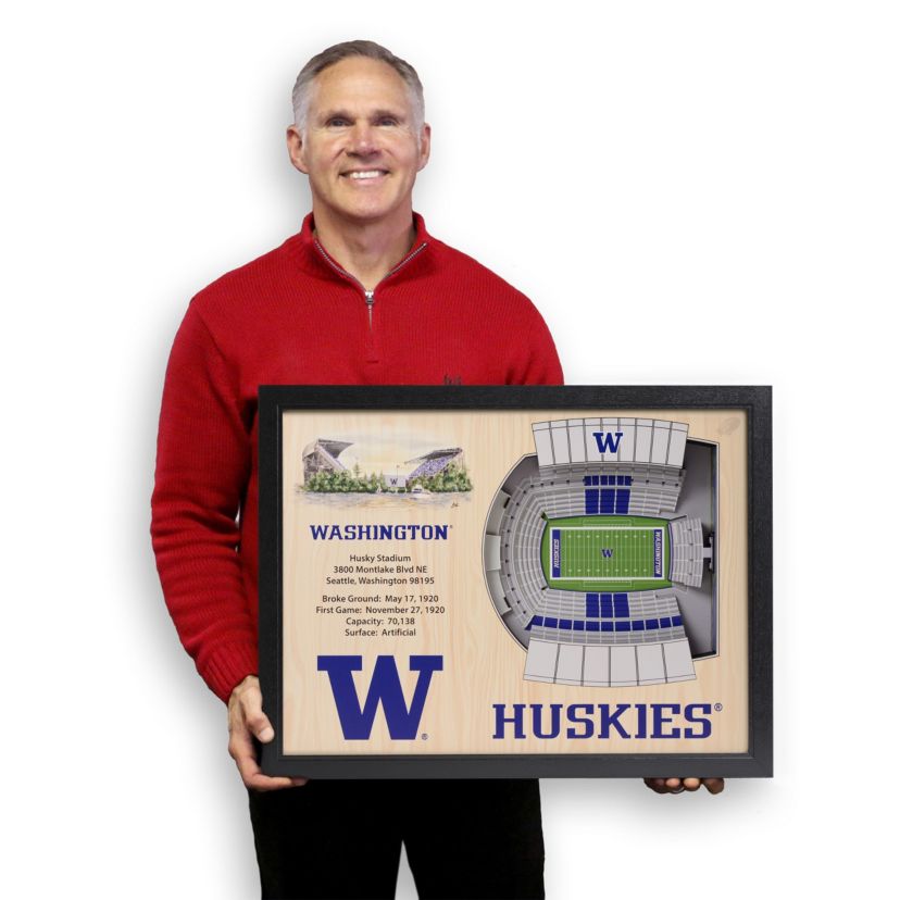 YouTheFan NCAA Washington Huskies 25-Layer StadiumViews 3D Wall Art - Husky Stadium